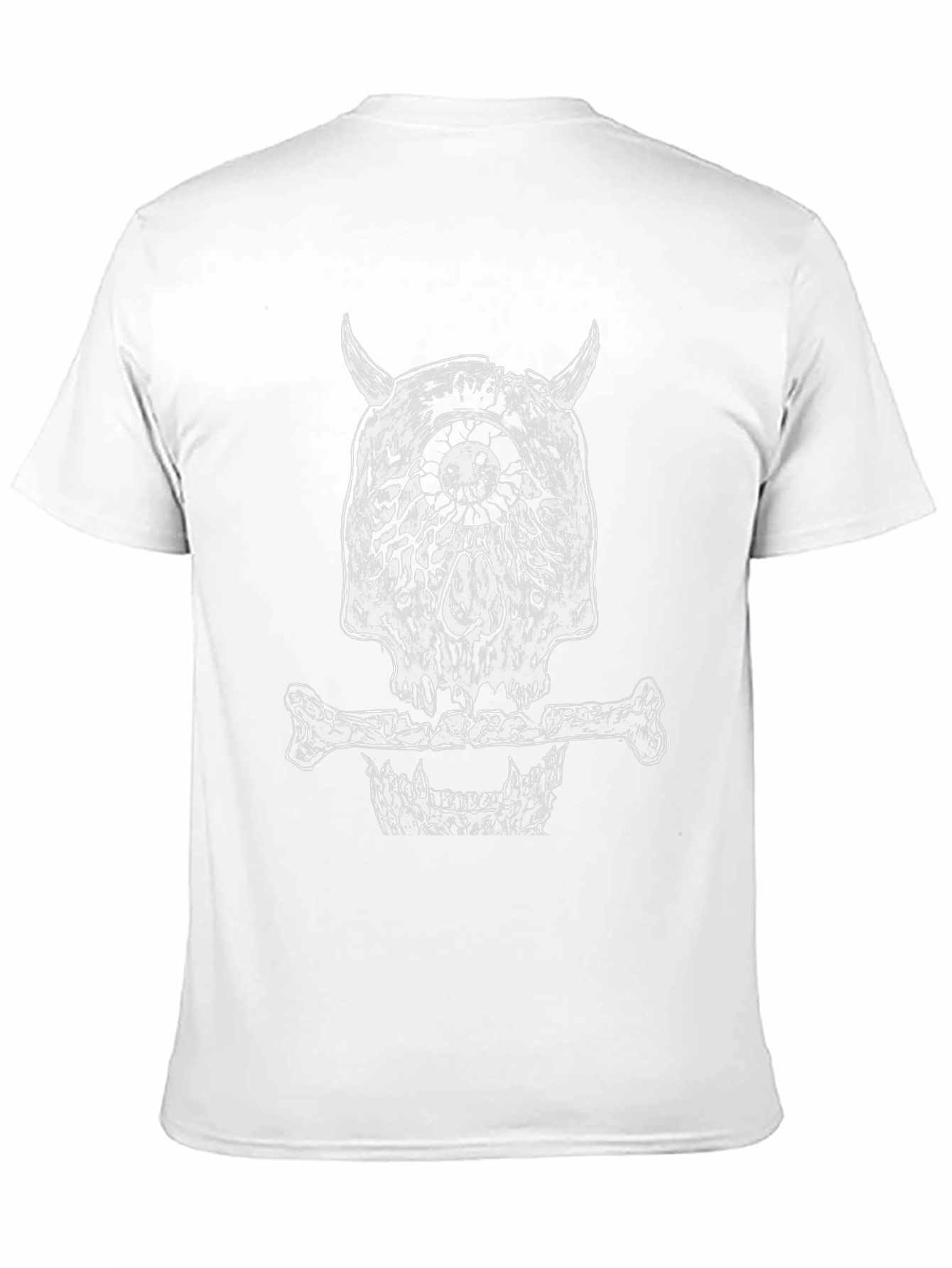 One-Eyed Skull Graphic T-Shirt - Black