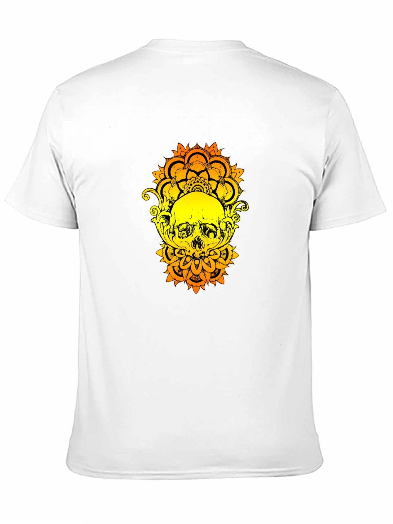 Skull Mandala Graphic Tee - Black