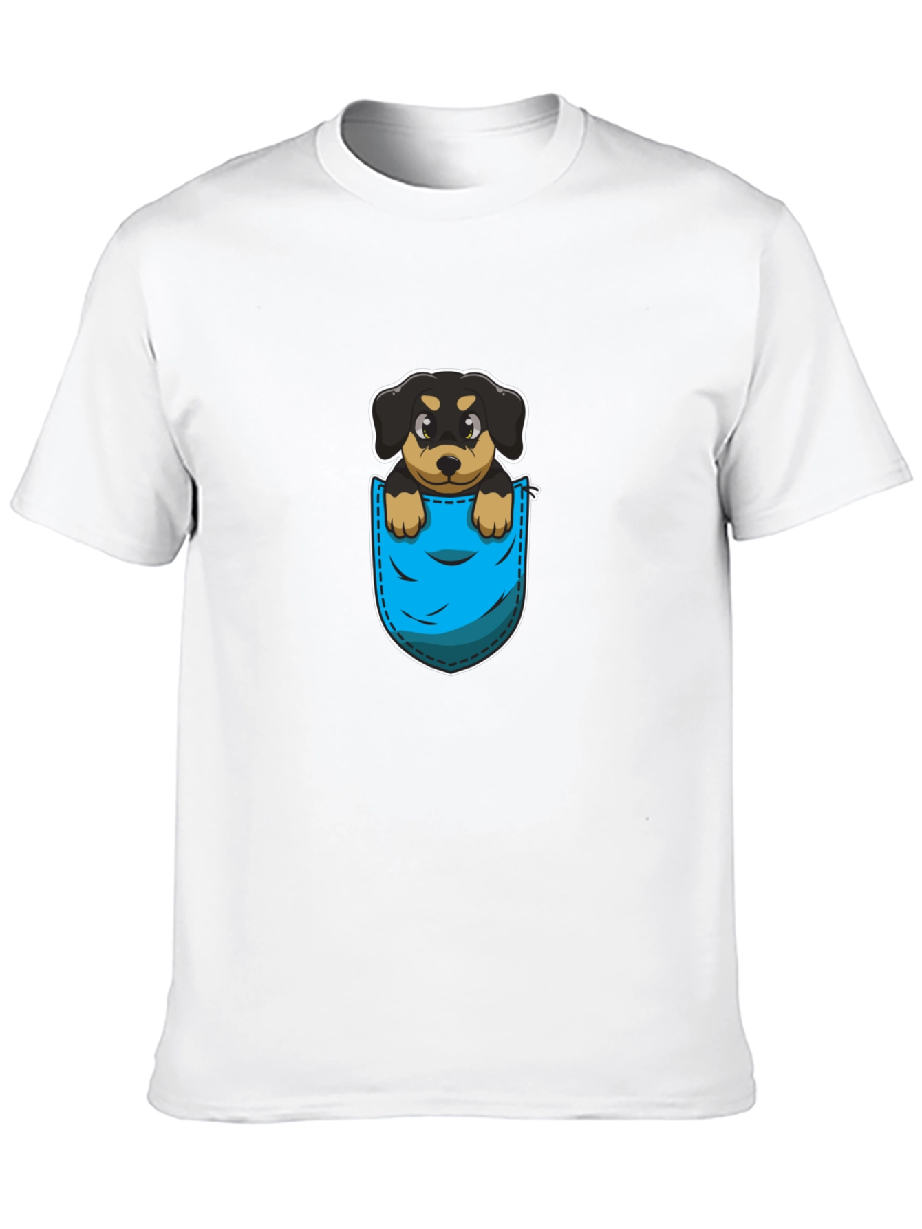 Pocket Pup Tee - Cute Cartoon Dog Graphic T-Shirt