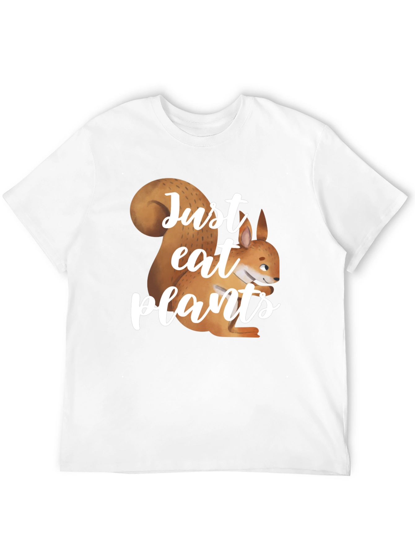 Just Eat Plants T-Shirt: Squirrel Graphic Tee