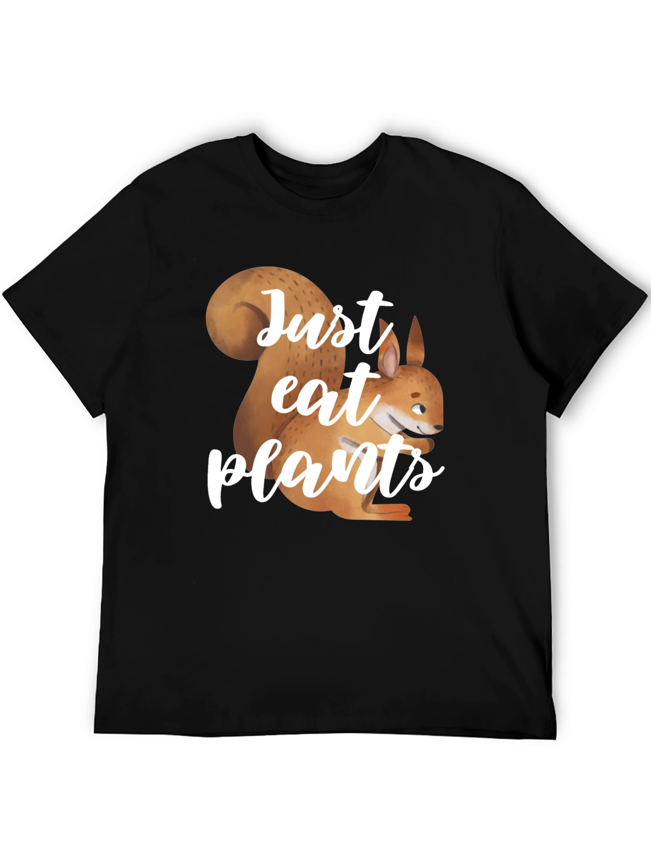 Just Eat Plants T-Shirt: Squirrel Graphic Tee