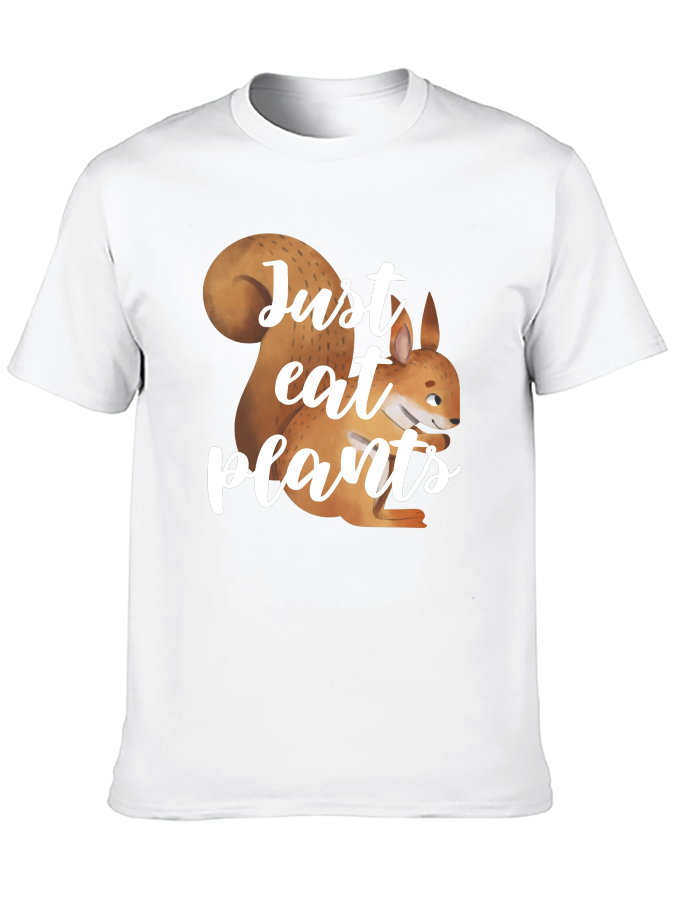 Just Eat Plants T-Shirt: Squirrel Graphic Tee