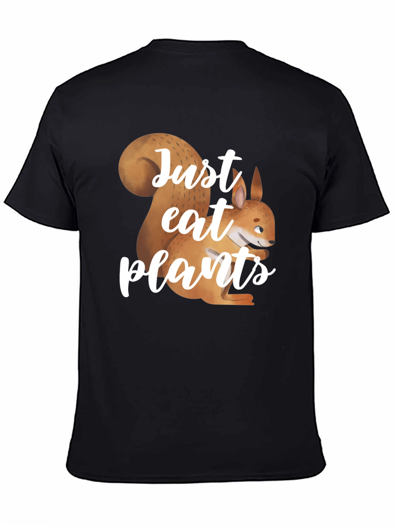 Just Eat Plants T-Shirt: Squirrel Graphic Tee