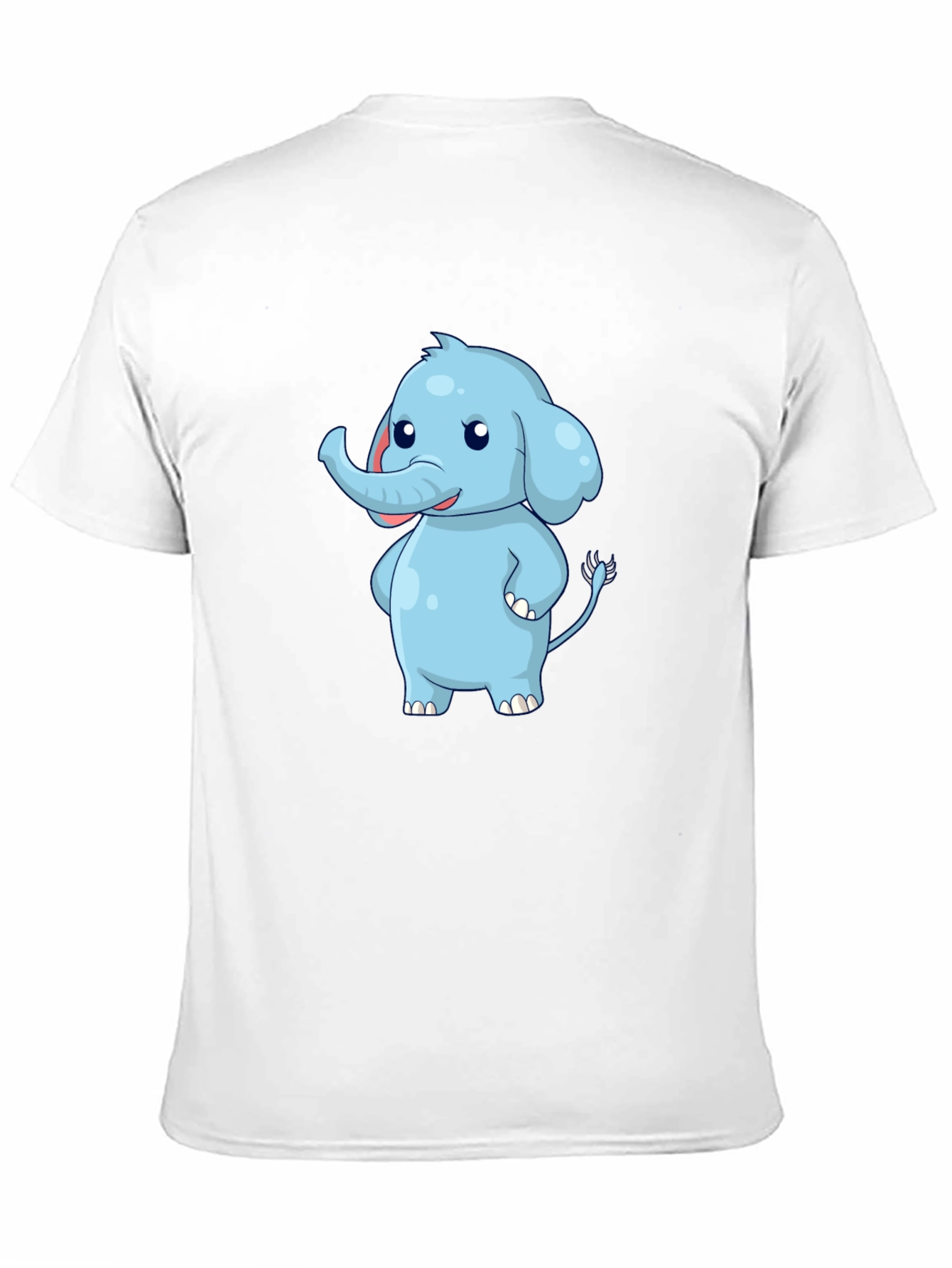 Cute Elephant Graphic Black T-Shirt