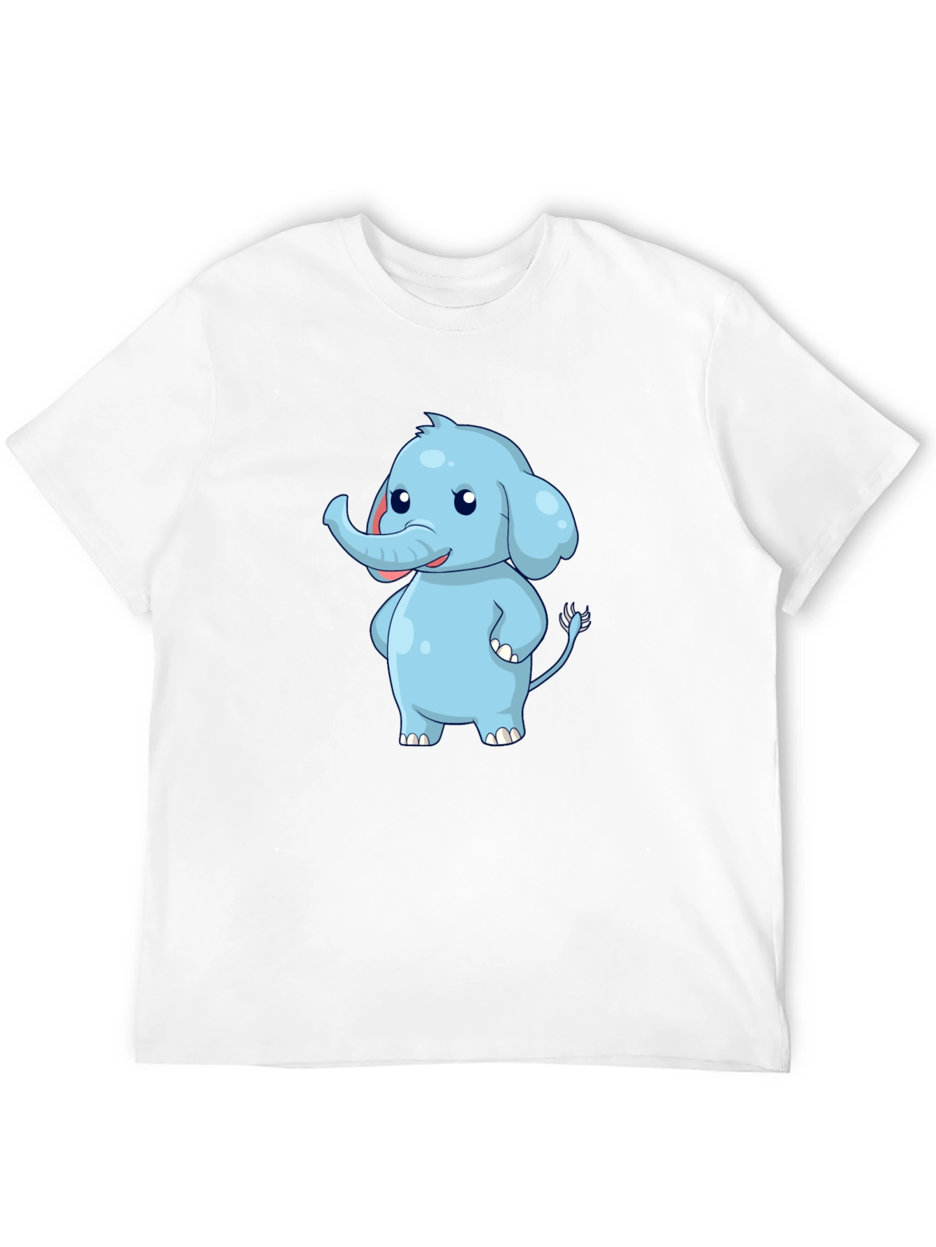 Cute Elephant Graphic Black T-Shirt