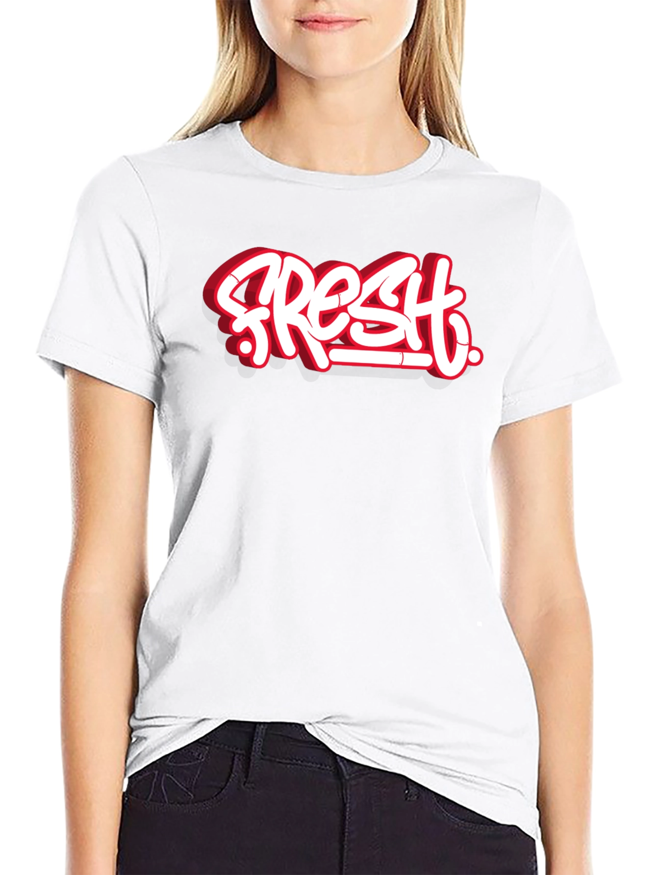 Fresh Graffiti Style Black T-Shirt