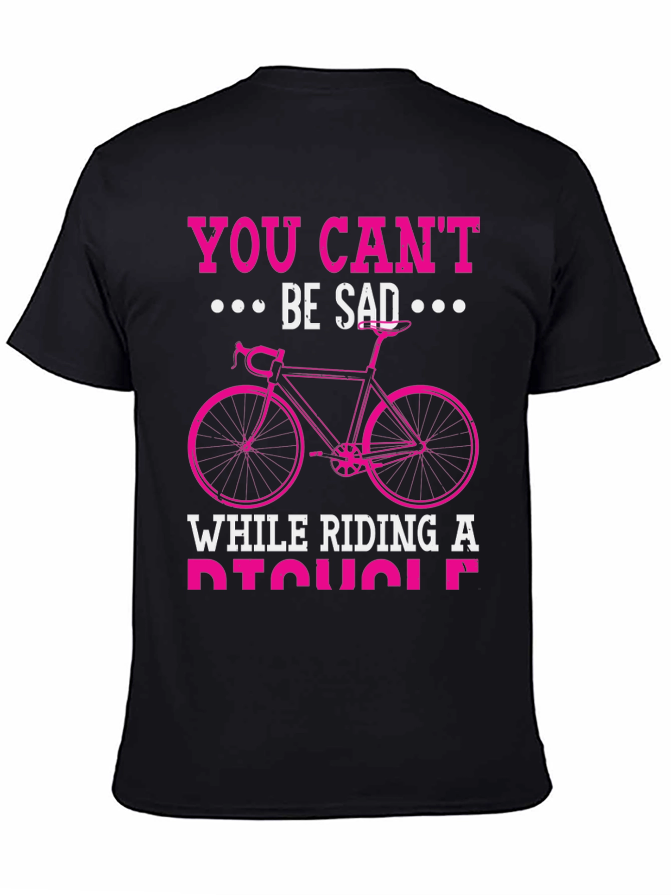 You Cant Be Sad Riding a Bicycle Graphic Tee