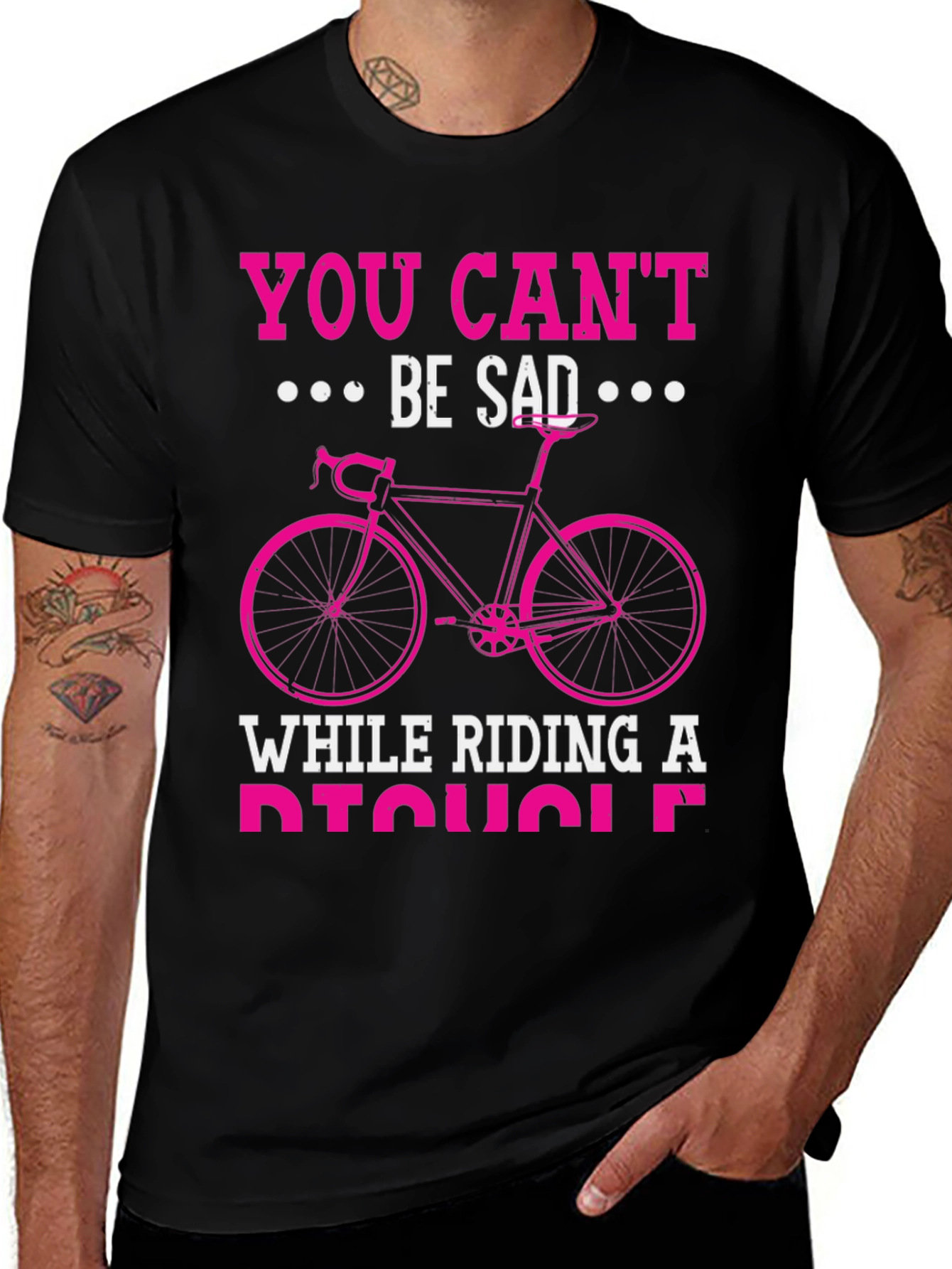 You Cant Be Sad Riding a Bicycle Graphic Tee
