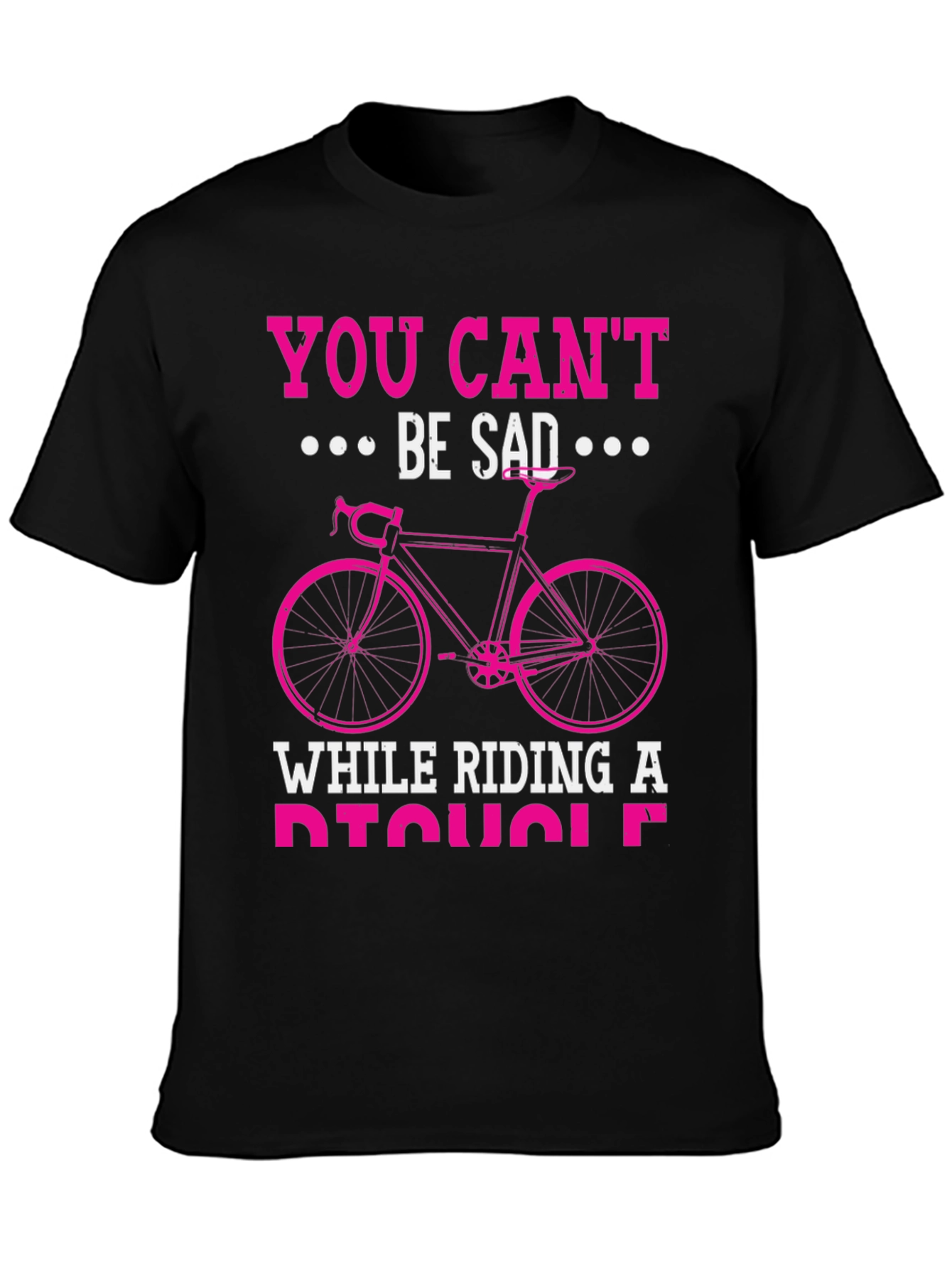 You Cant Be Sad Riding a Bicycle Graphic Tee