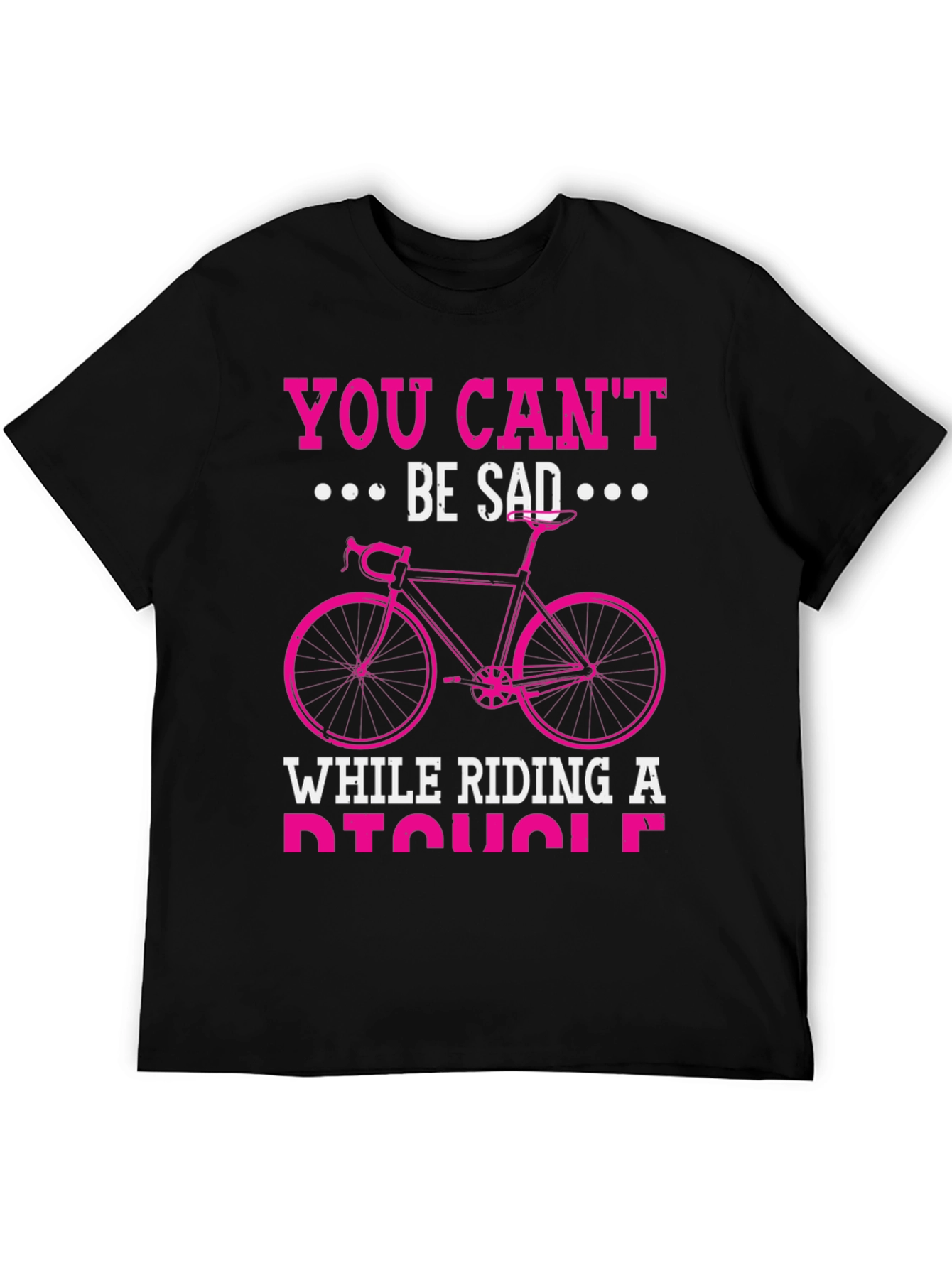 You Cant Be Sad Riding a Bicycle Graphic Tee
