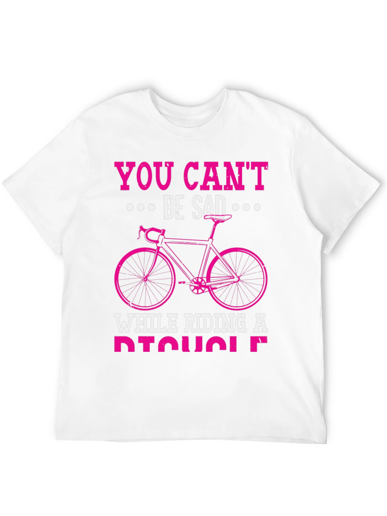 You Cant Be Sad Riding a Bicycle Graphic Tee