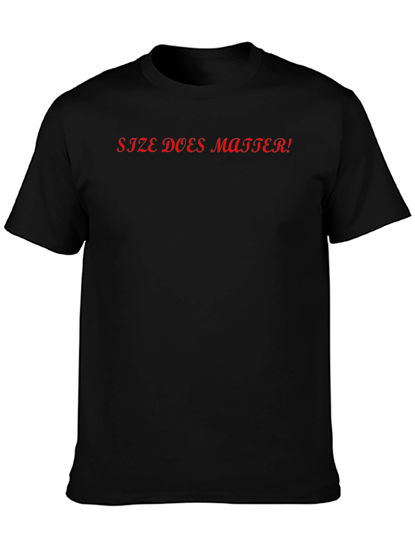 Size Does Matter Black Graphic Tee
