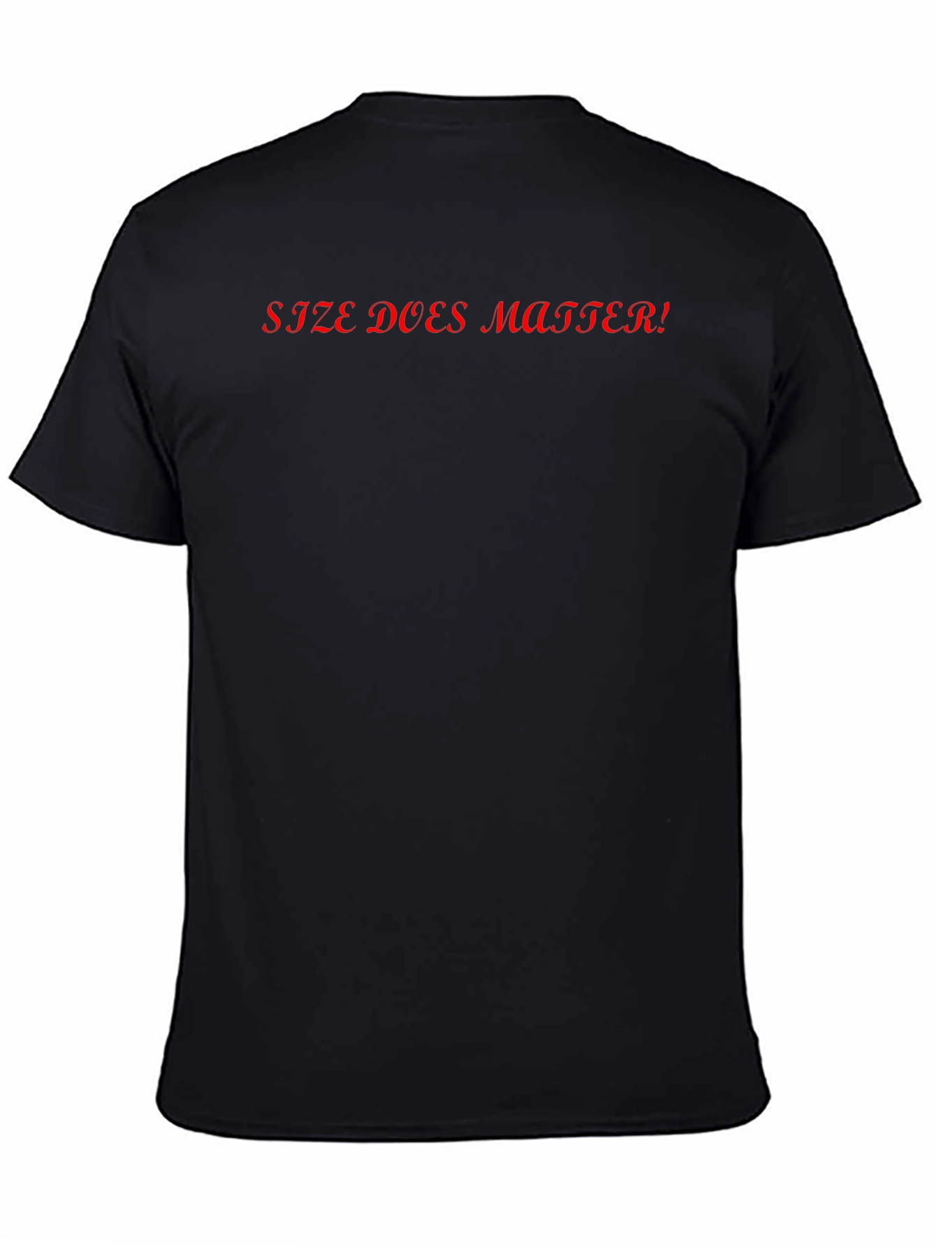 Size Does Matter Black Graphic Tee