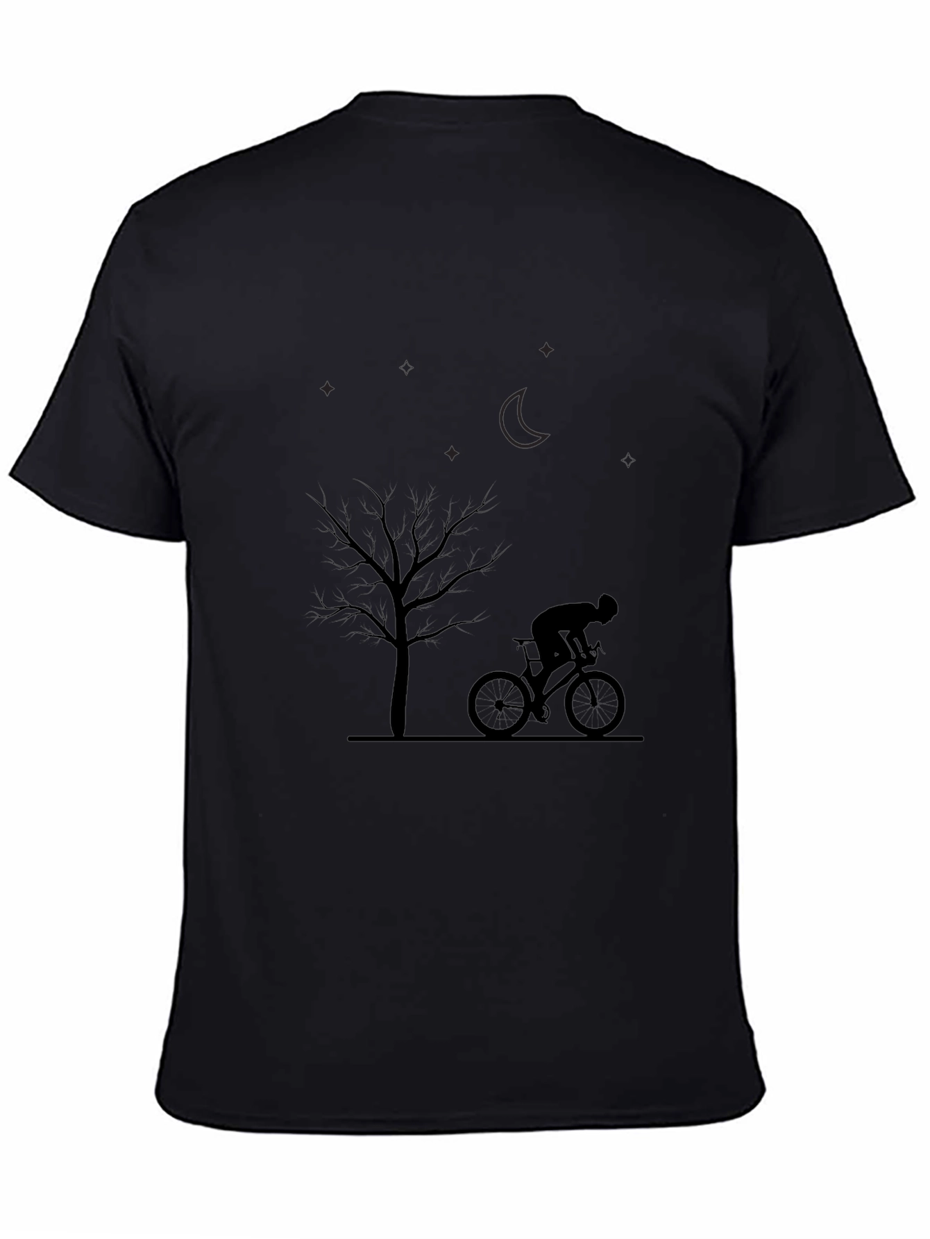 Night Ride T-Shirt - Biker Silhouette Tee