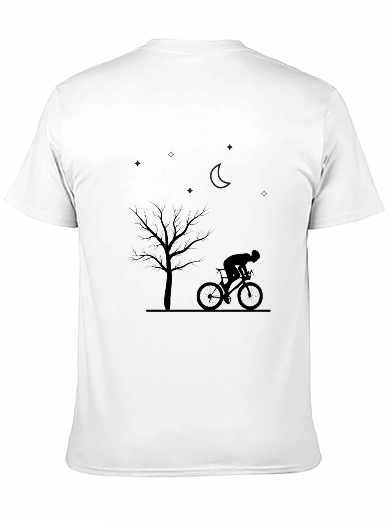 Night Ride T-Shirt - Biker Silhouette Tee