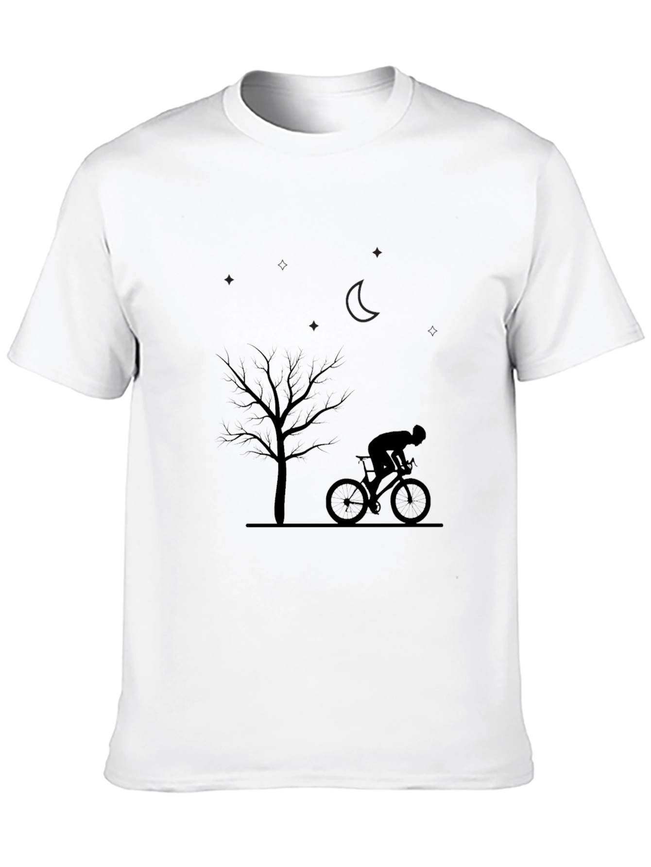 Night Ride T-Shirt - Biker Silhouette Tee