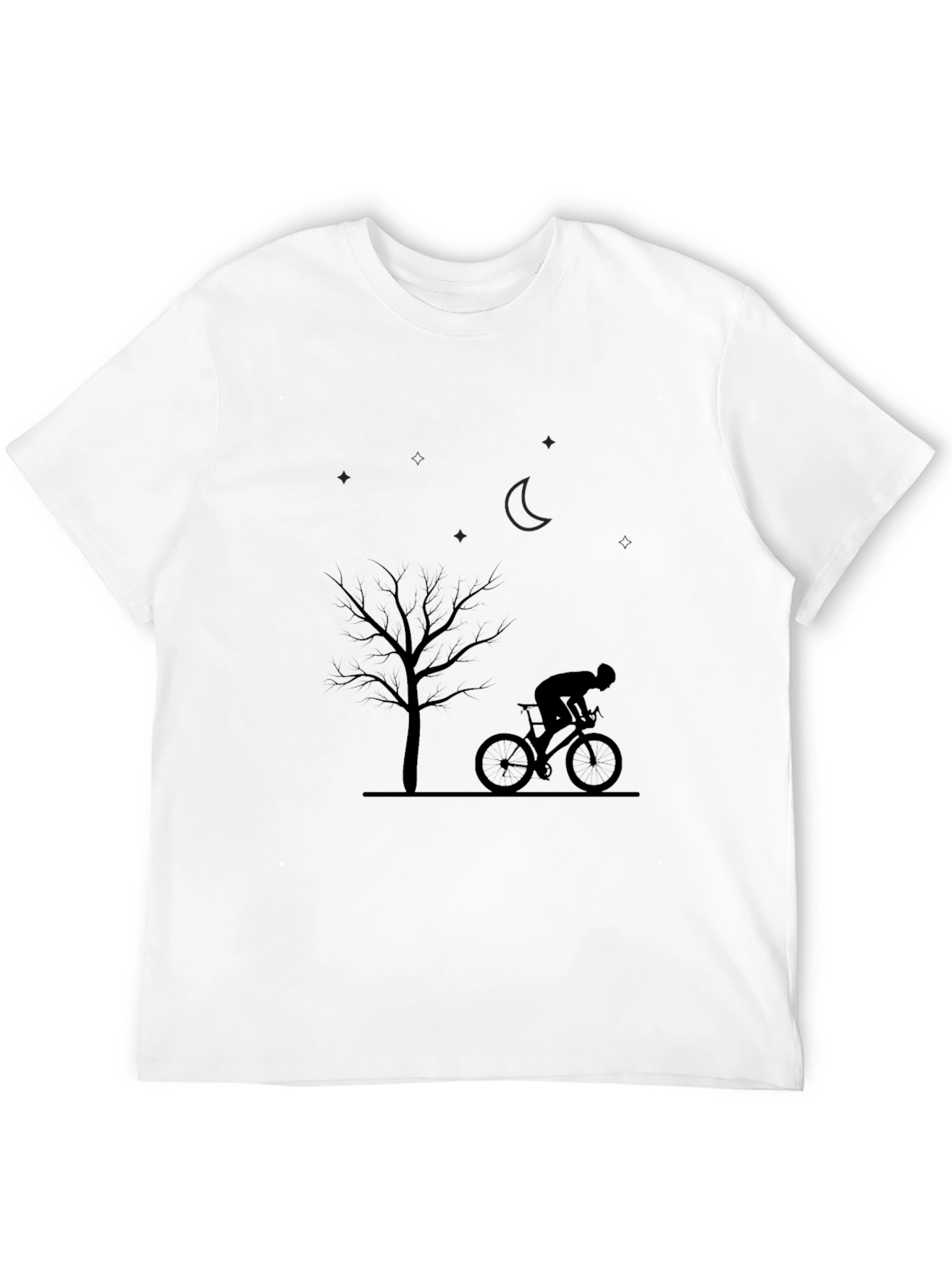 Night Ride T-Shirt - Biker Silhouette Tee