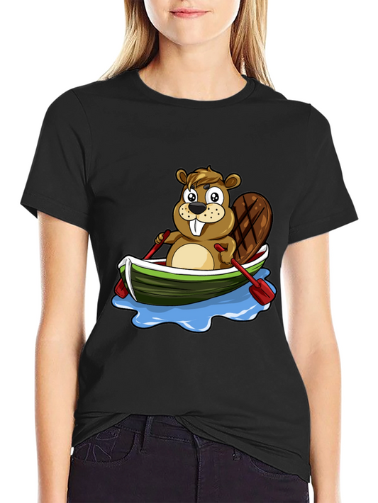 Beaver in Canoe Graphic Tee - Fun & Unique Design!