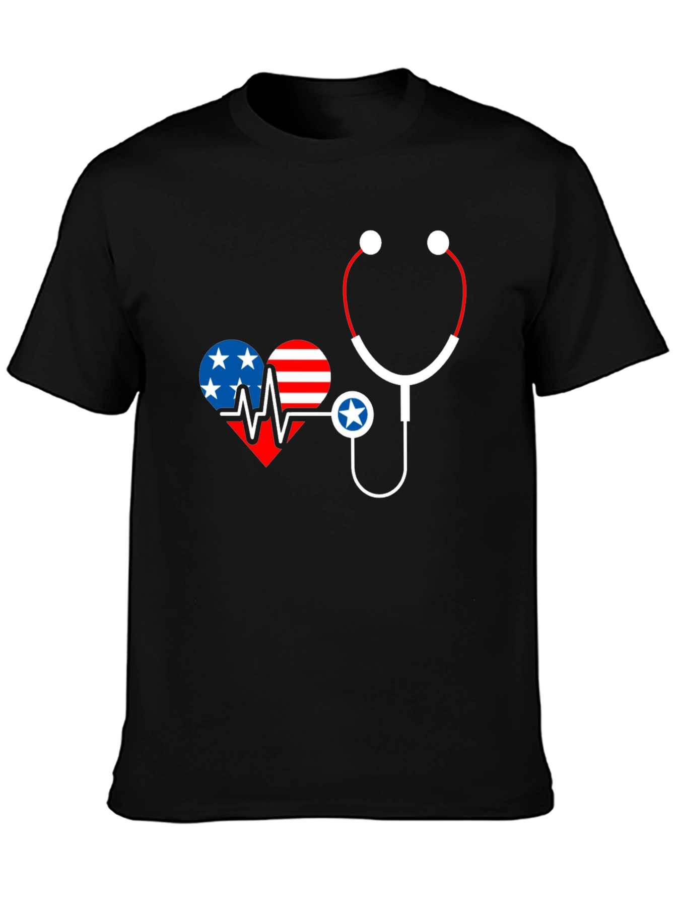 Patriotic Heartbeat Stethoscope T-Shirt