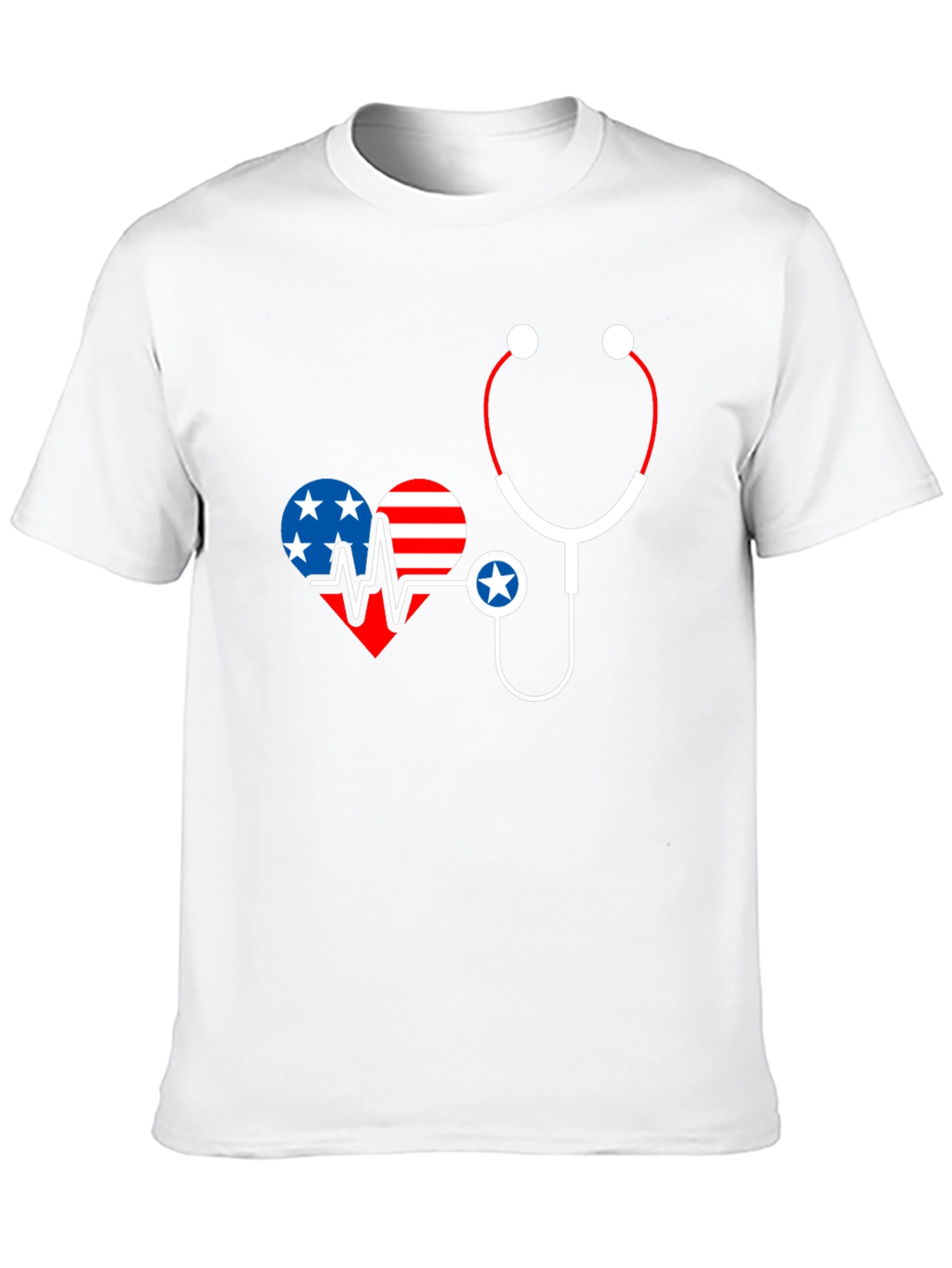 Patriotic Heartbeat Stethoscope T-Shirt