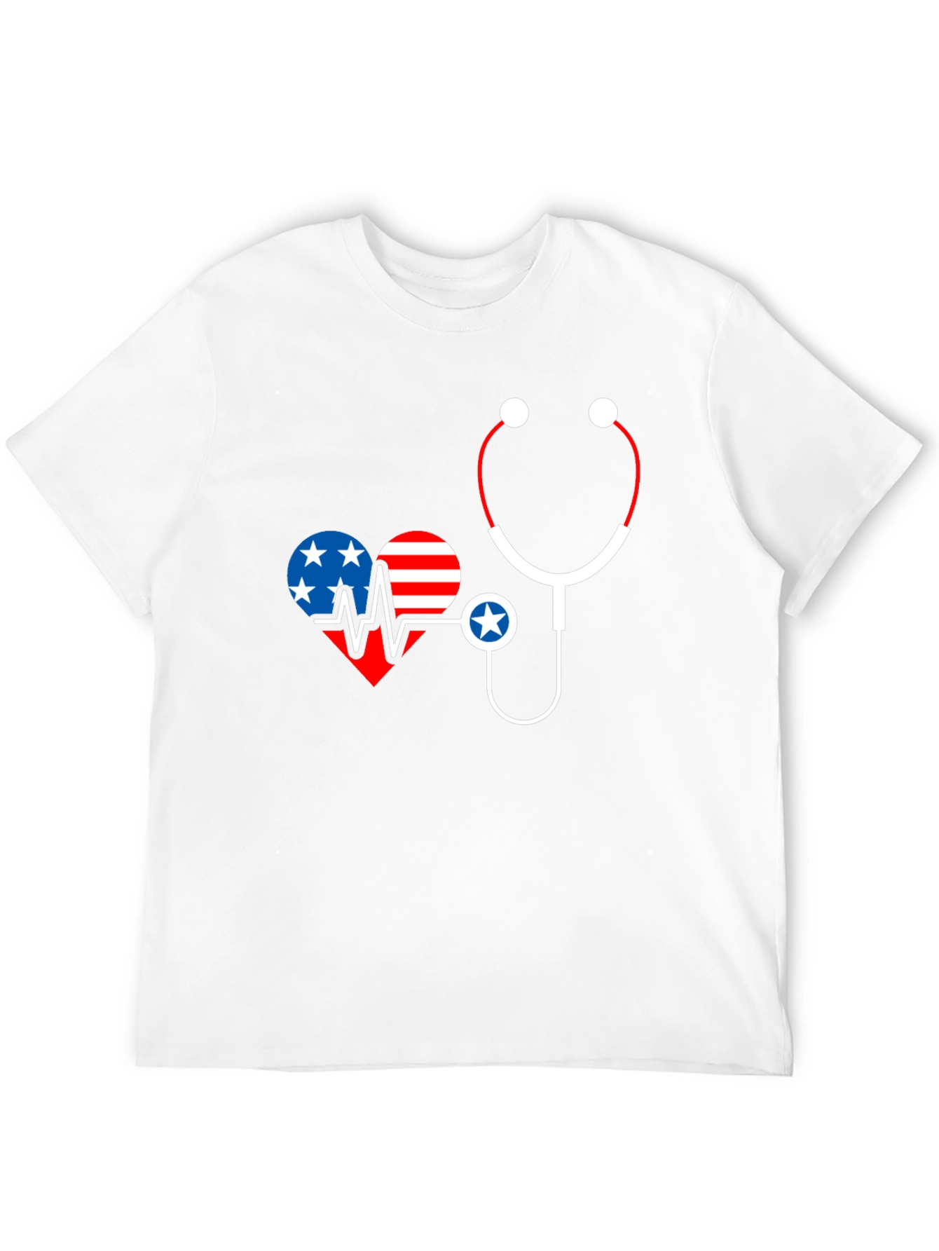 Patriotic Heartbeat Stethoscope T-Shirt
