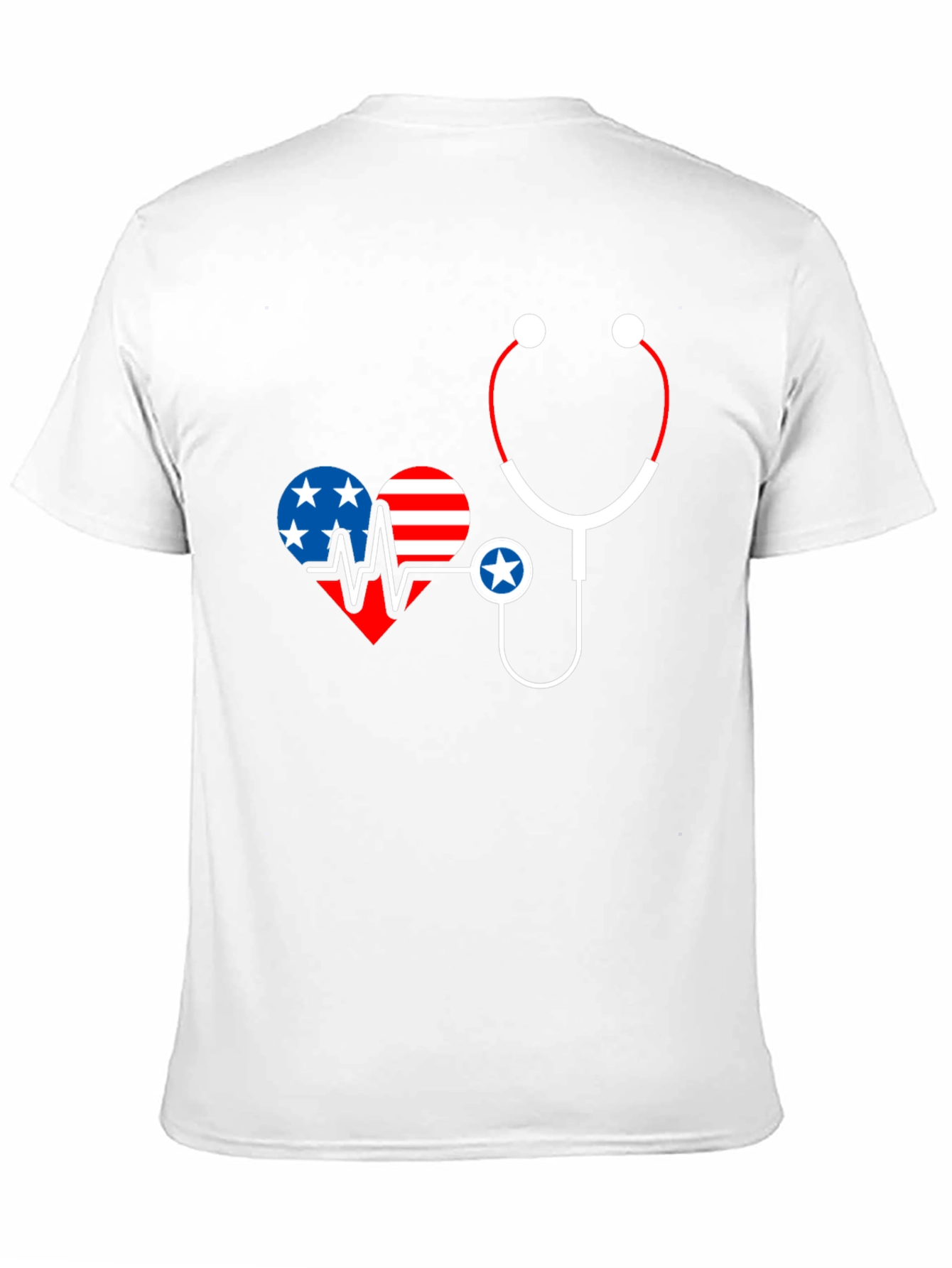 Patriotic Heartbeat Stethoscope T-Shirt