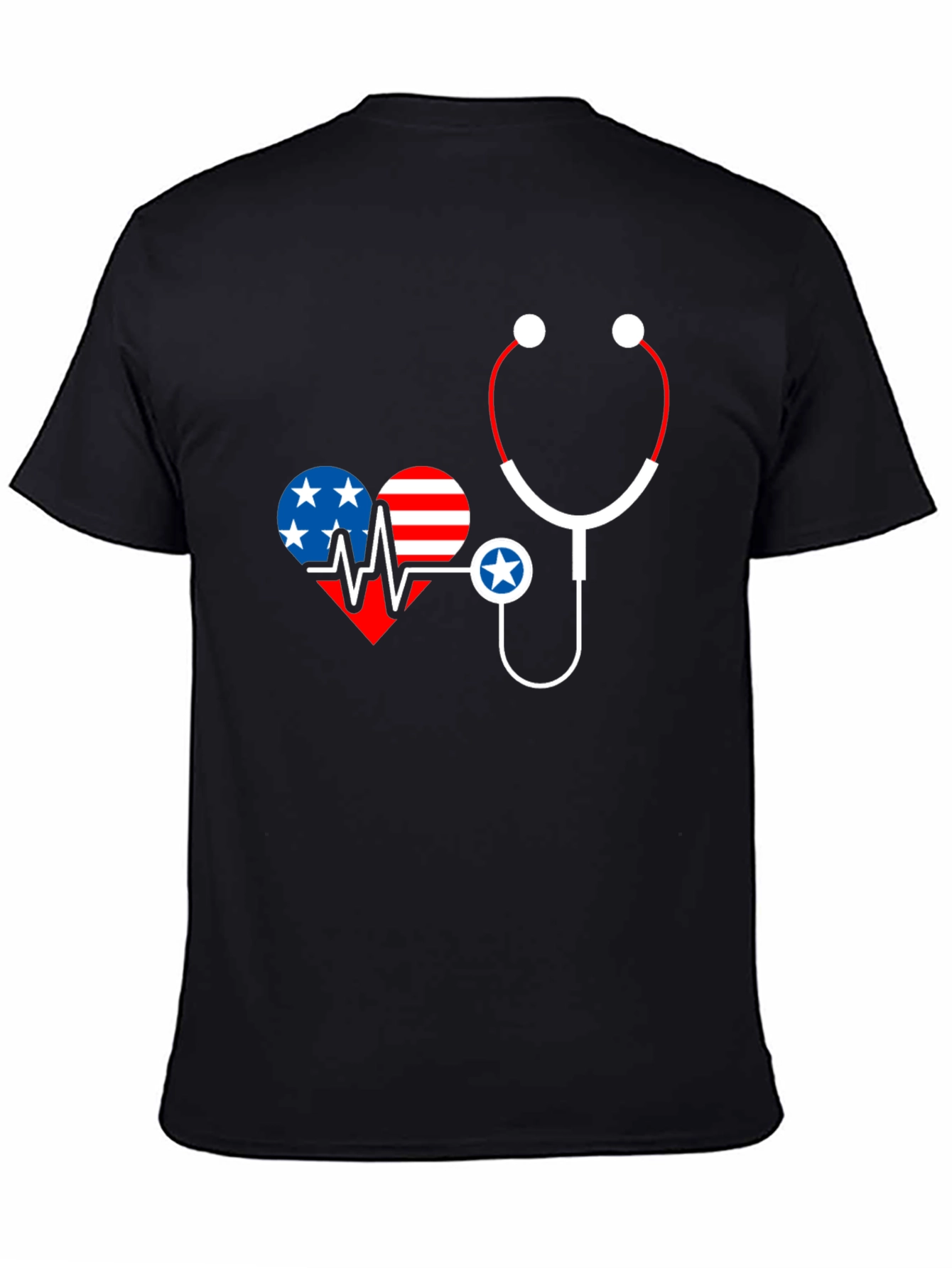 Patriotic Heartbeat Stethoscope T-Shirt
