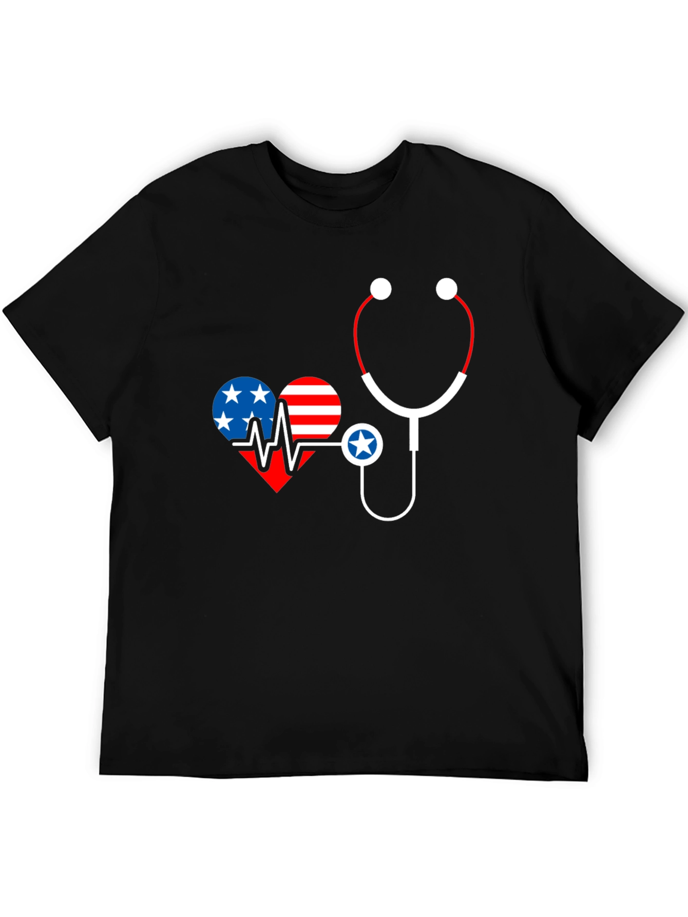 Patriotic Heartbeat Stethoscope T-Shirt