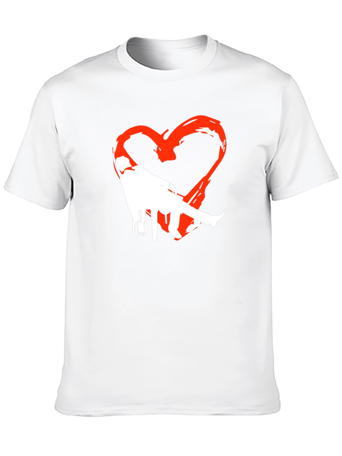 Heart Silhouette Graphic Tee - Black