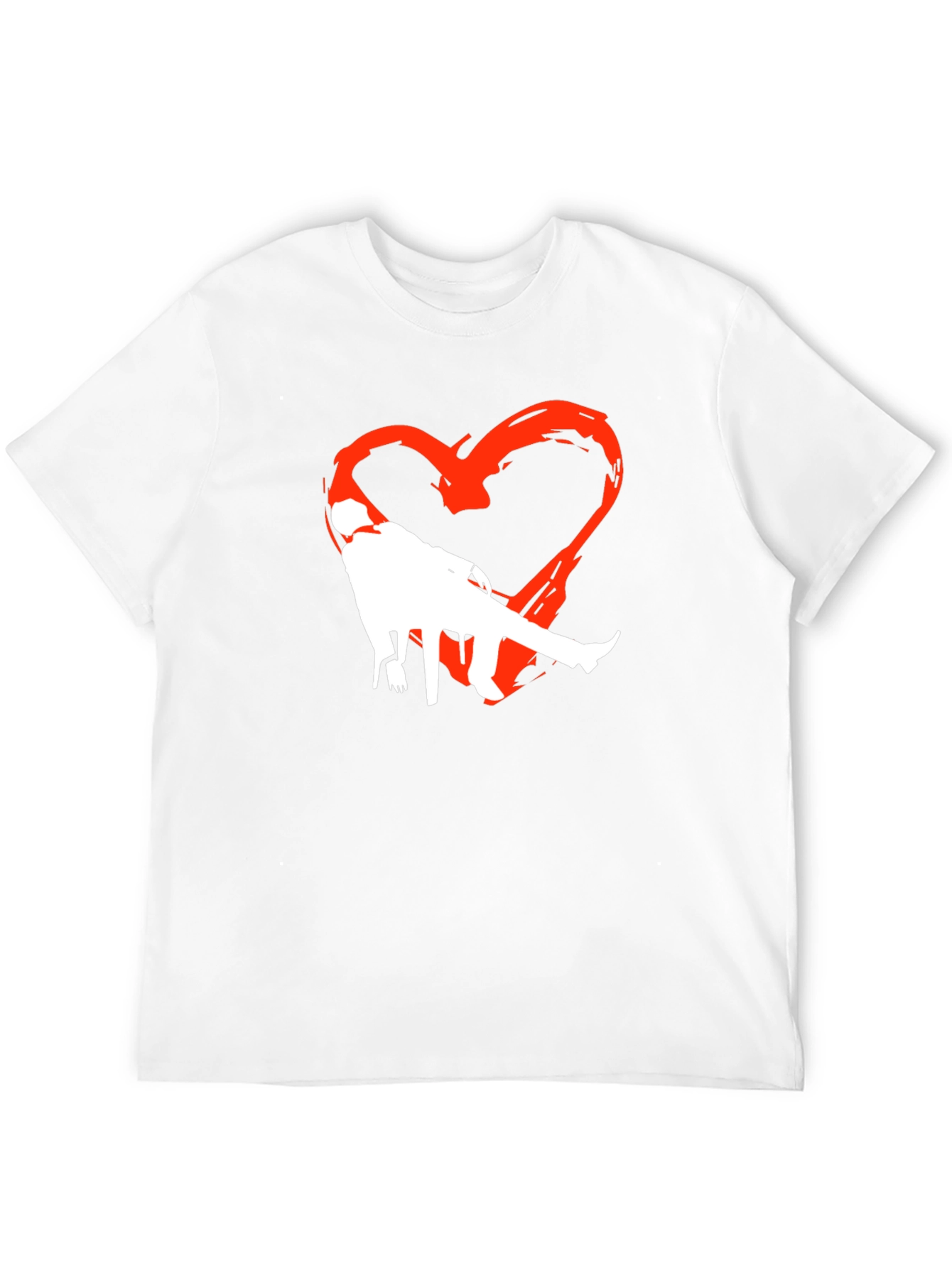 Heart Silhouette Graphic Tee - Black