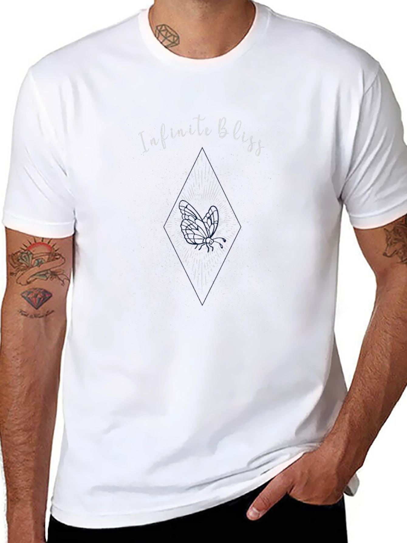 Infinite Bliss Graphic Tee - Stylish Black T-Shirt
