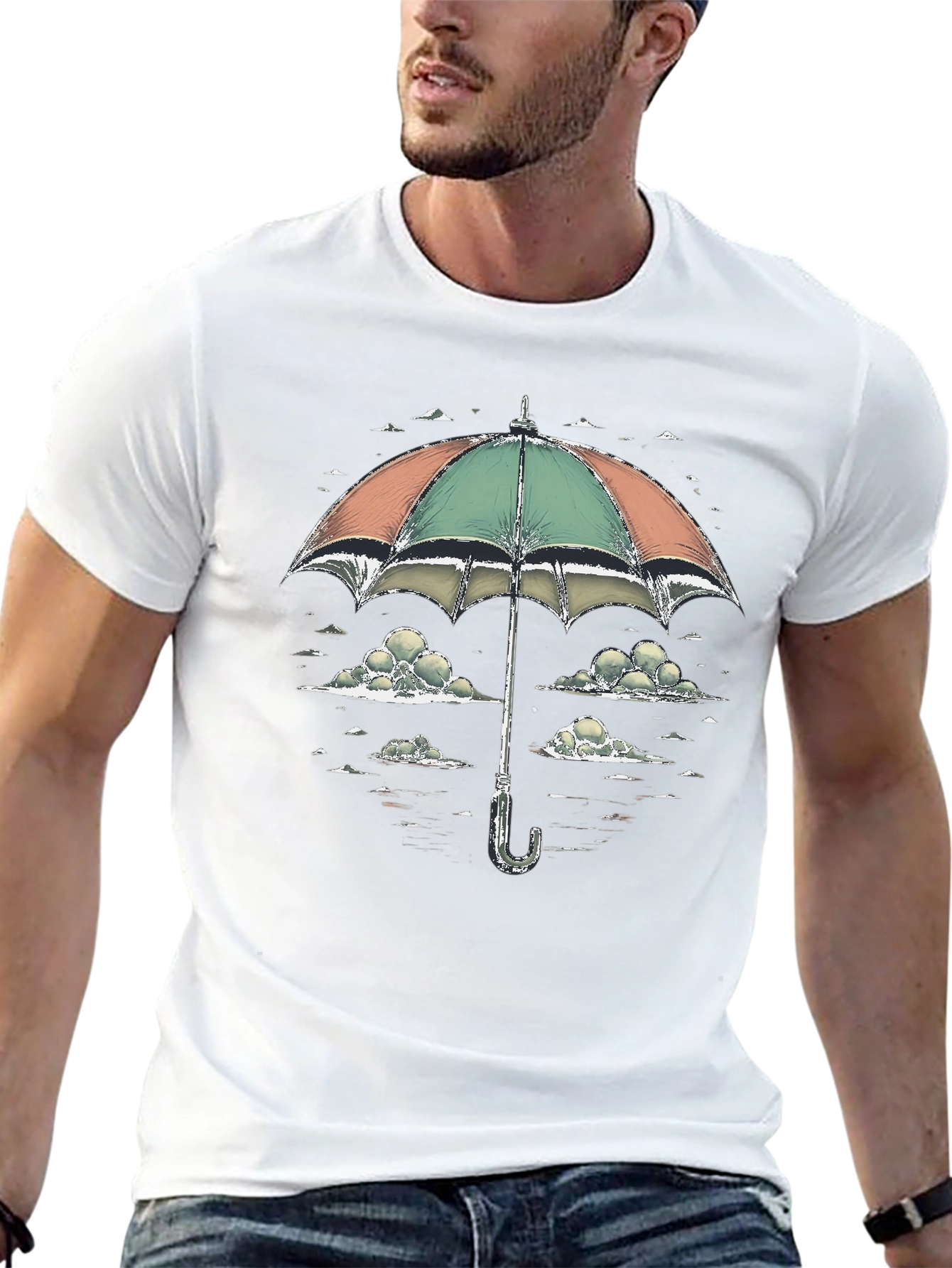 Umbrella & Cloud Graphic Tee
