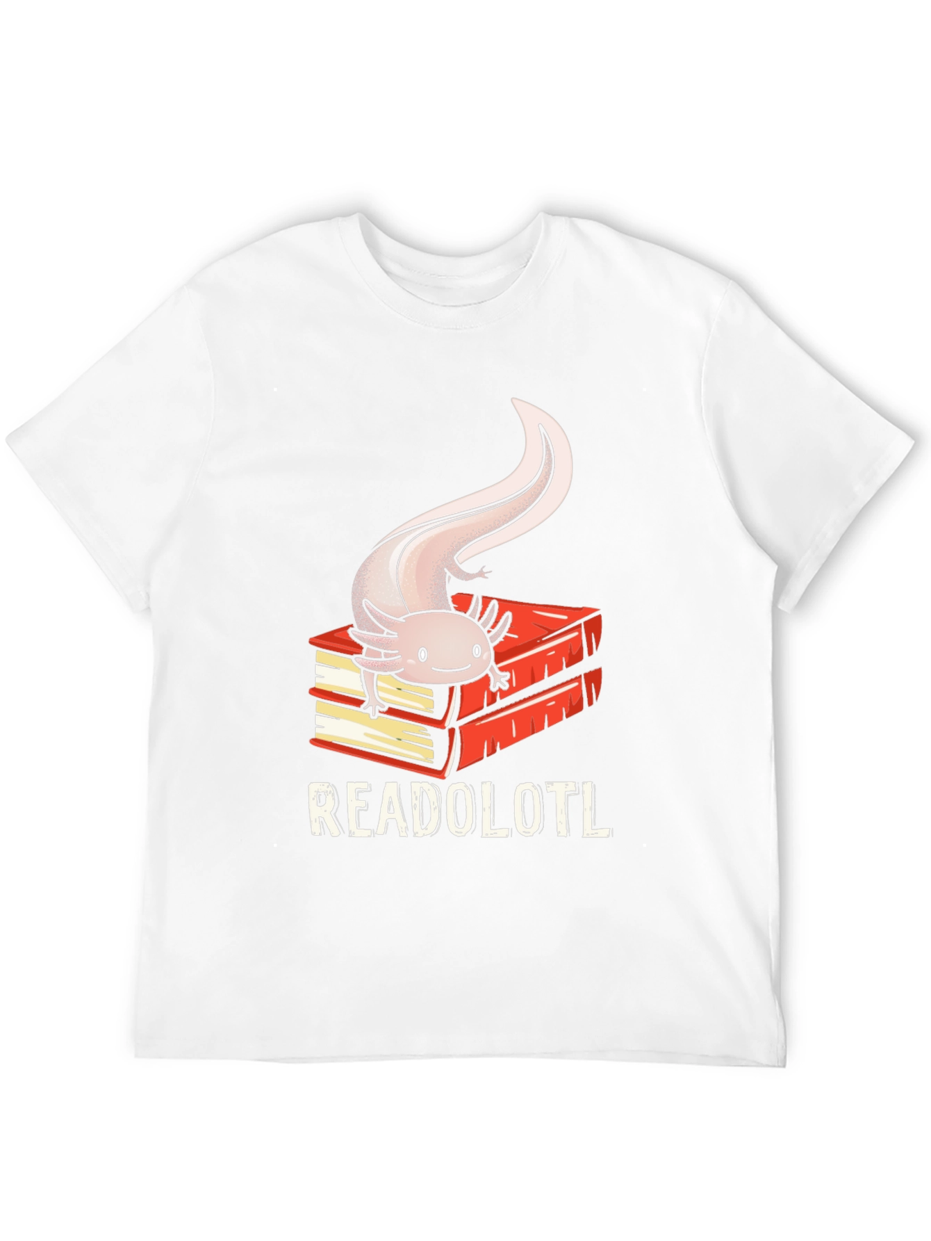Readolotl Axolotl Reading Book T-Shirt