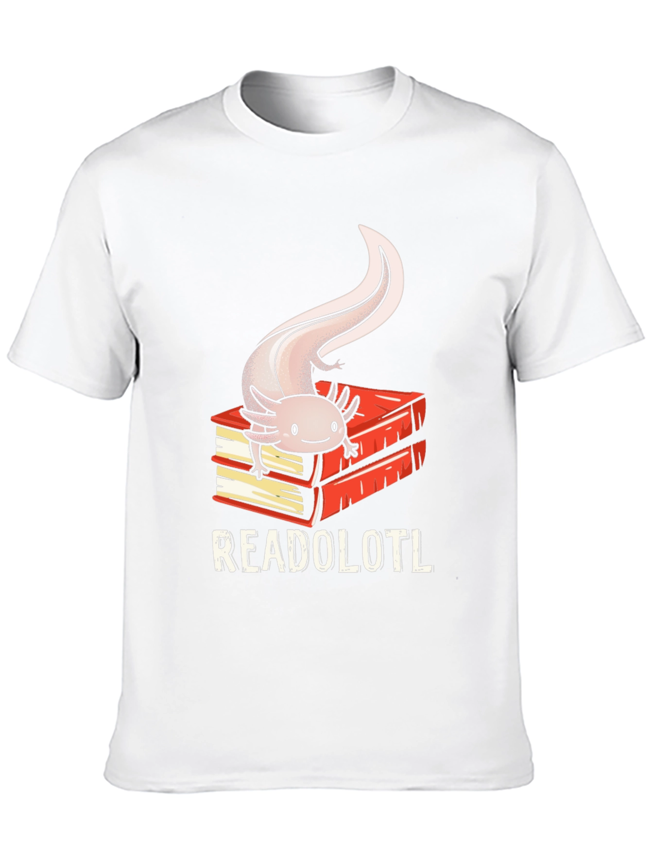Readolotl Axolotl Reading Book T-Shirt