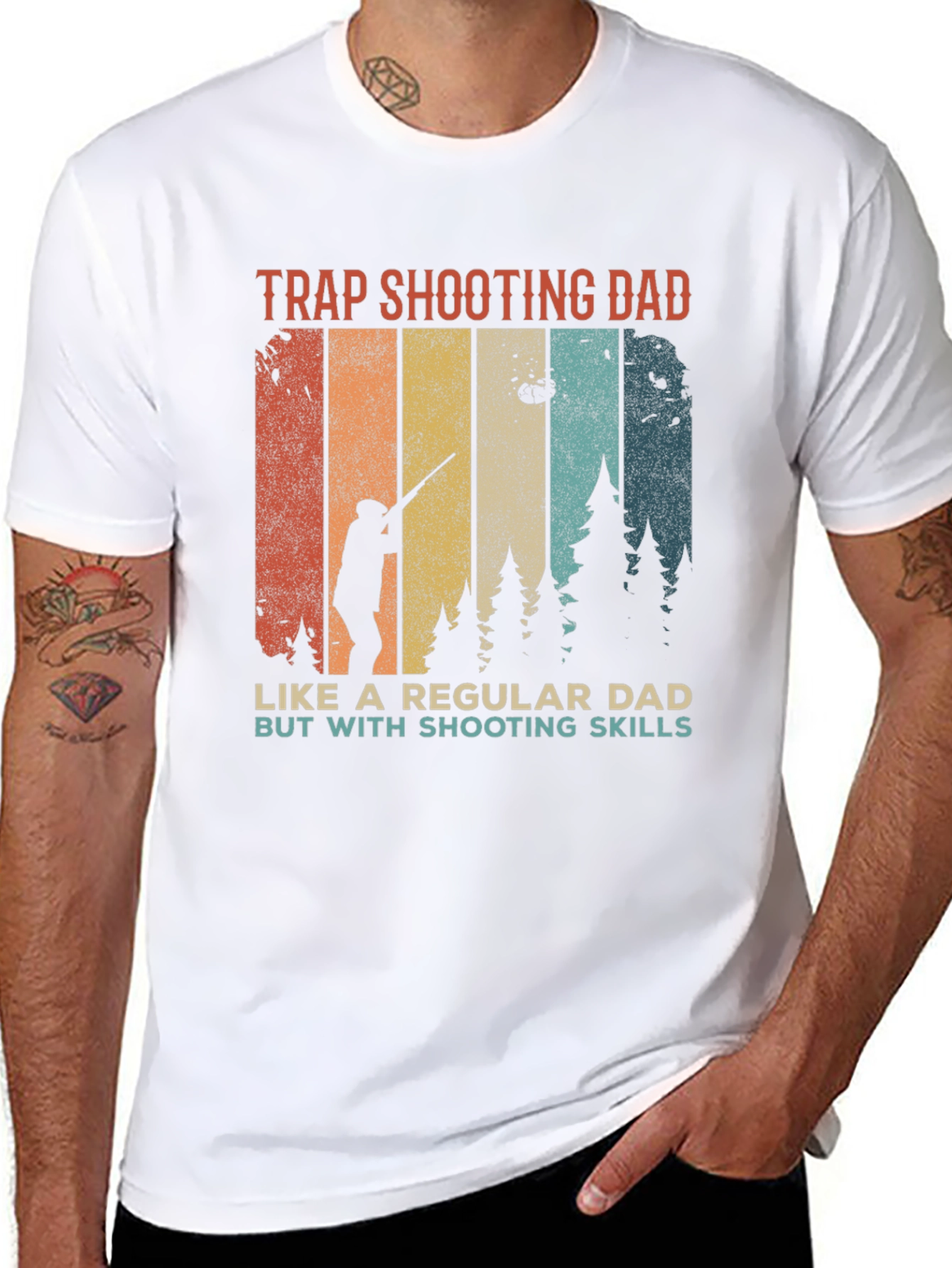 Trap Shooting Dad T-Shirt - Shooting Skills Tee