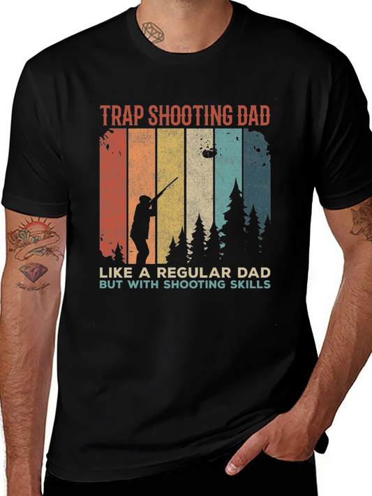 Trap Shooting Dad T-Shirt - Shooting Skills Tee