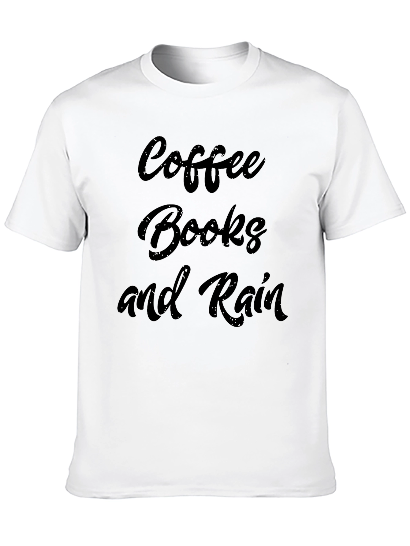 Coffee Books & Rain Graphic T-Shirt