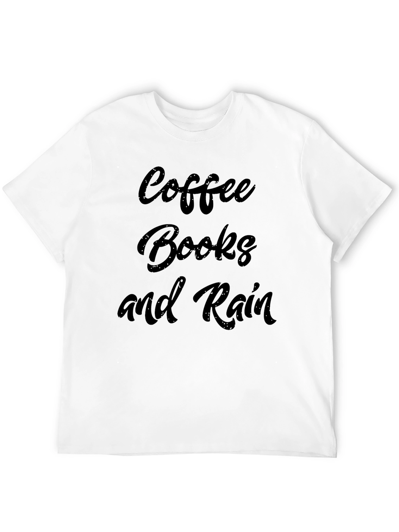Coffee Books & Rain Graphic T-Shirt