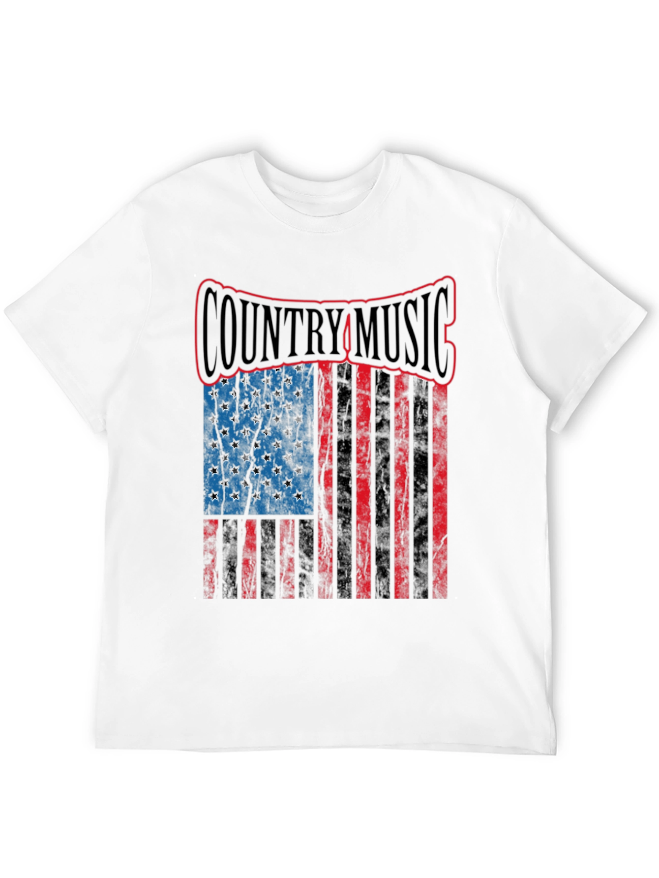 Country Music American Flag Mens T-Shirt