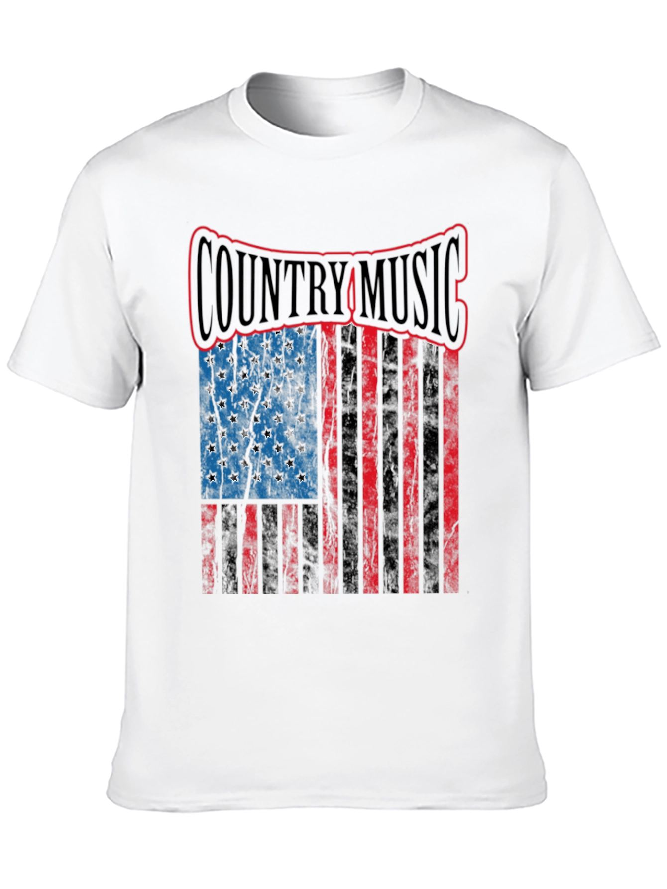 Country Music American Flag Mens T-Shirt