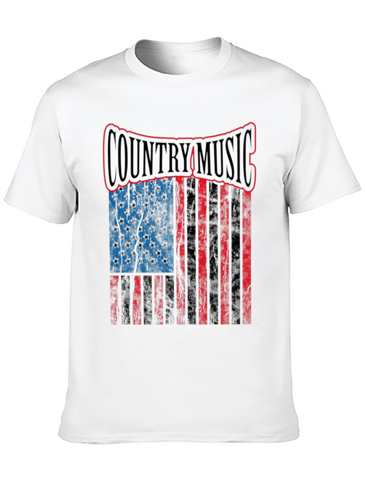 Country Music American Flag Mens T-Shirt