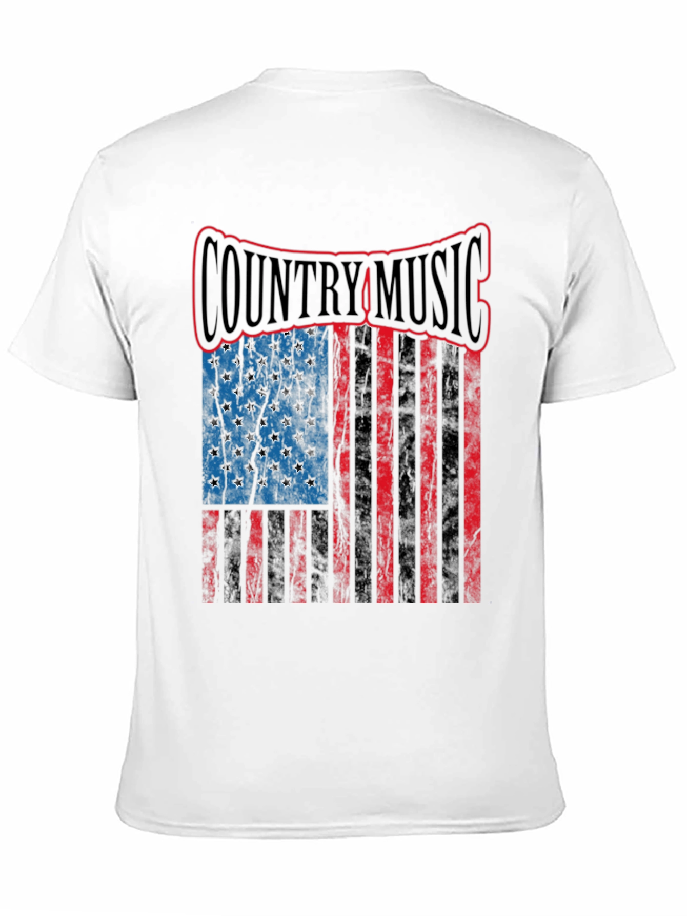 Country Music American Flag Mens T-Shirt