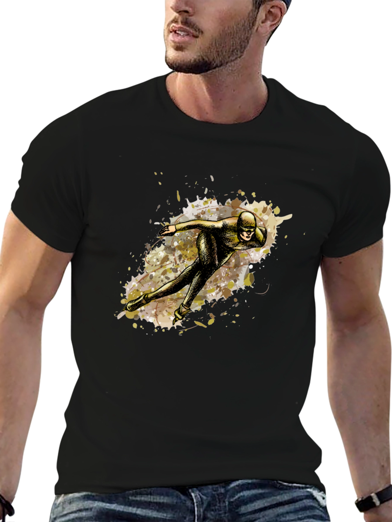 Speed Skater Graphic Tee - Black