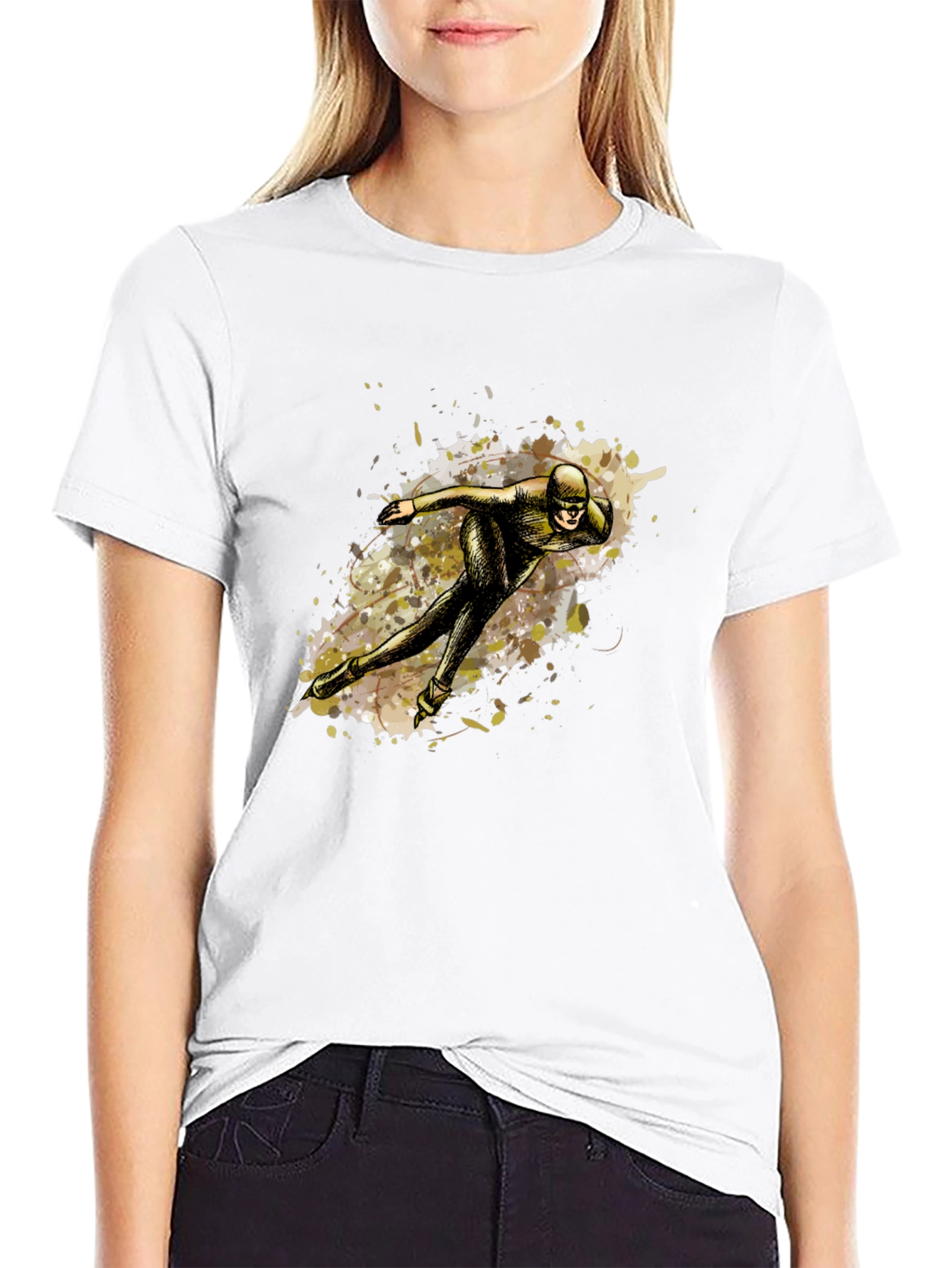 Speed Skater Graphic Tee - Black