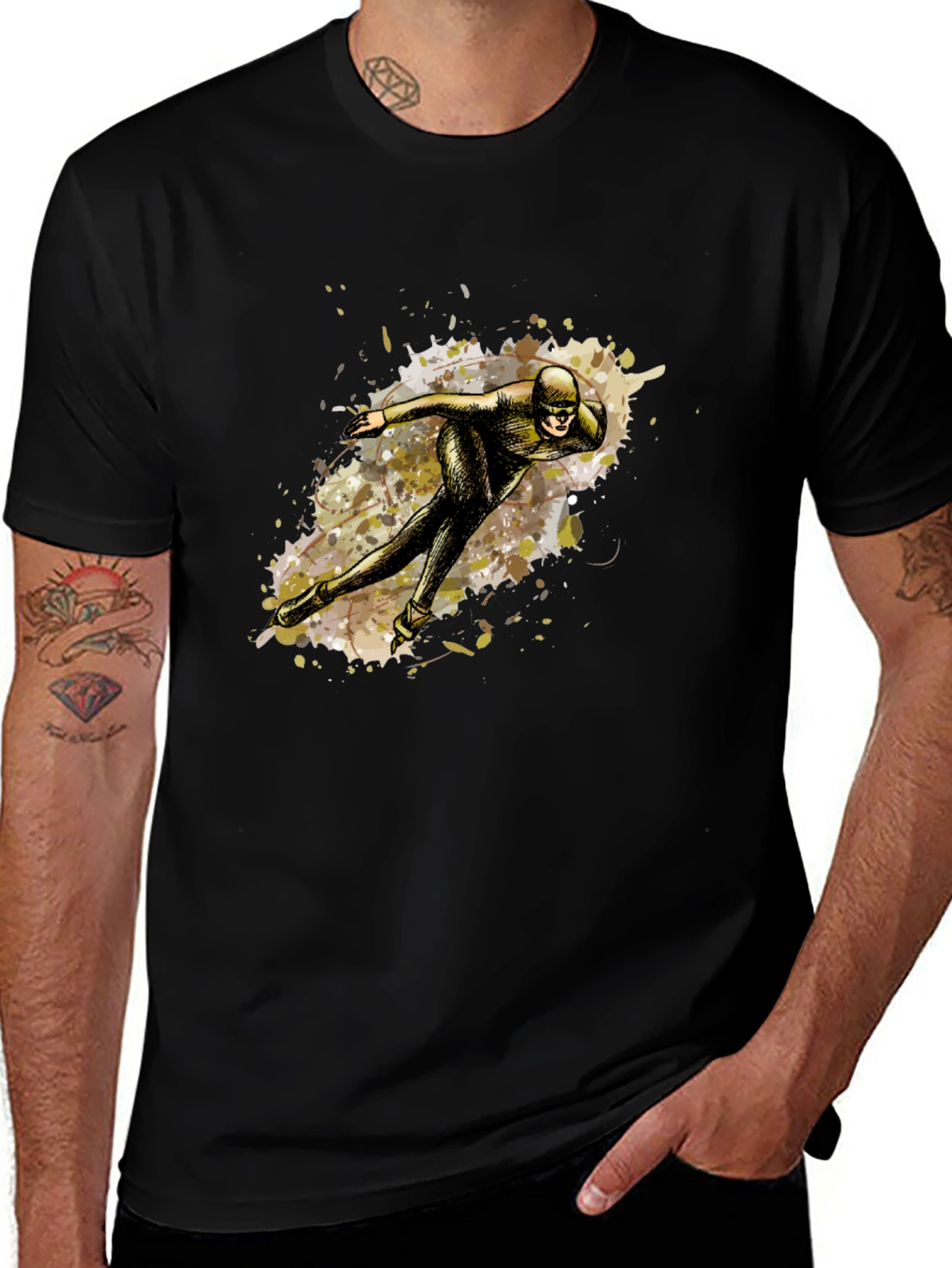 Speed Skater Graphic Tee - Black