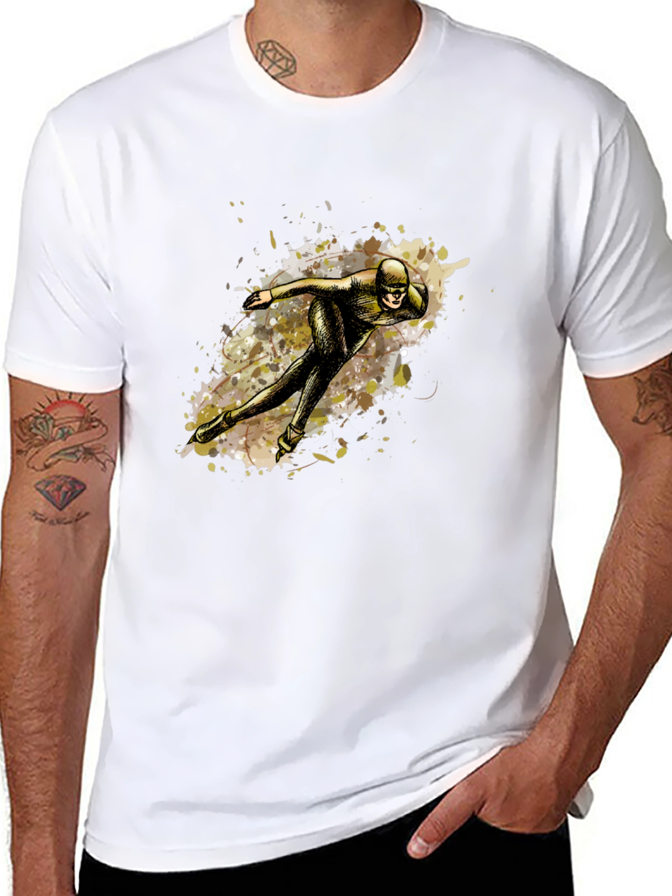 Speed Skater Graphic Tee - Black