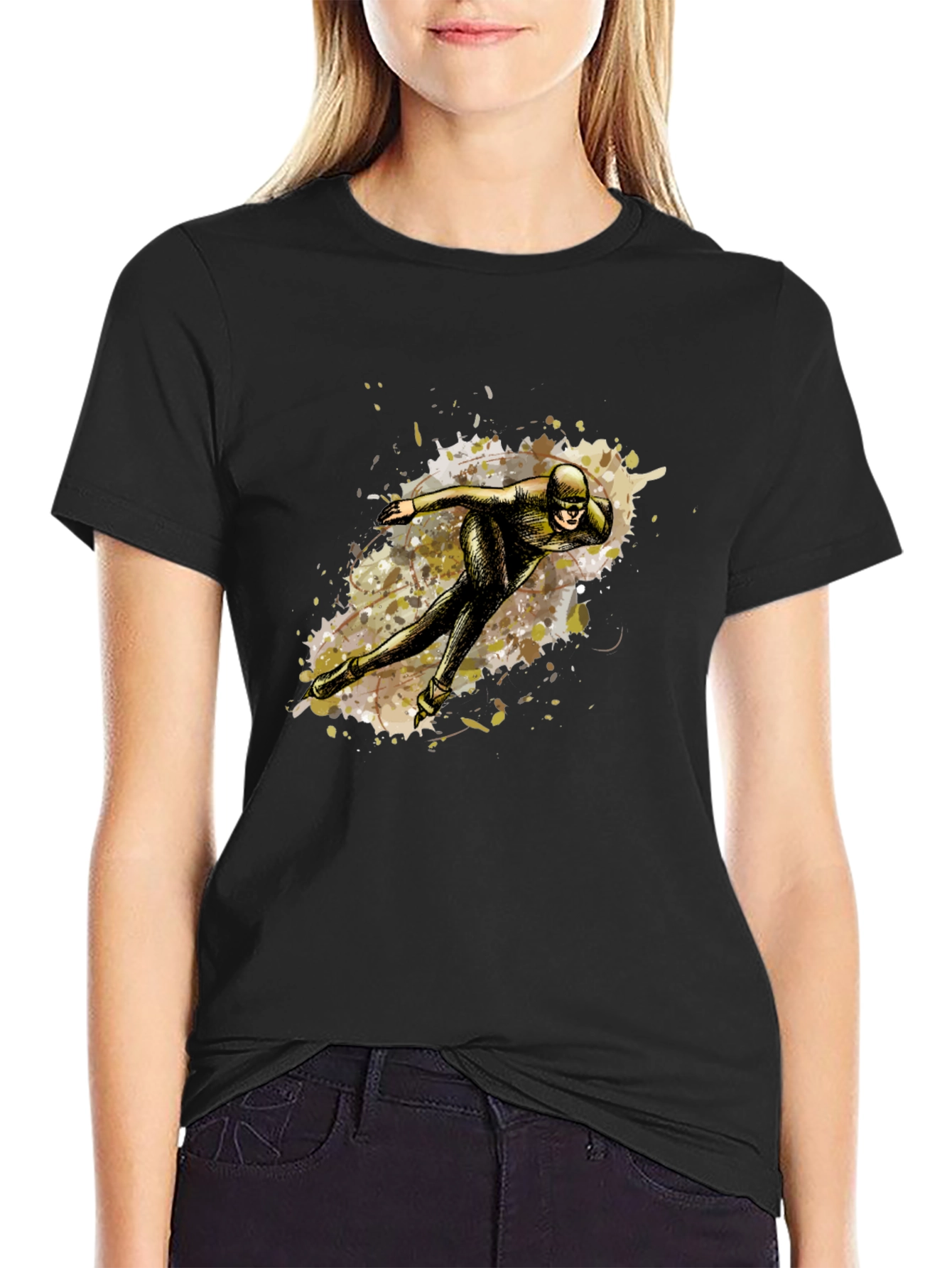 Speed Skater Graphic Tee - Black