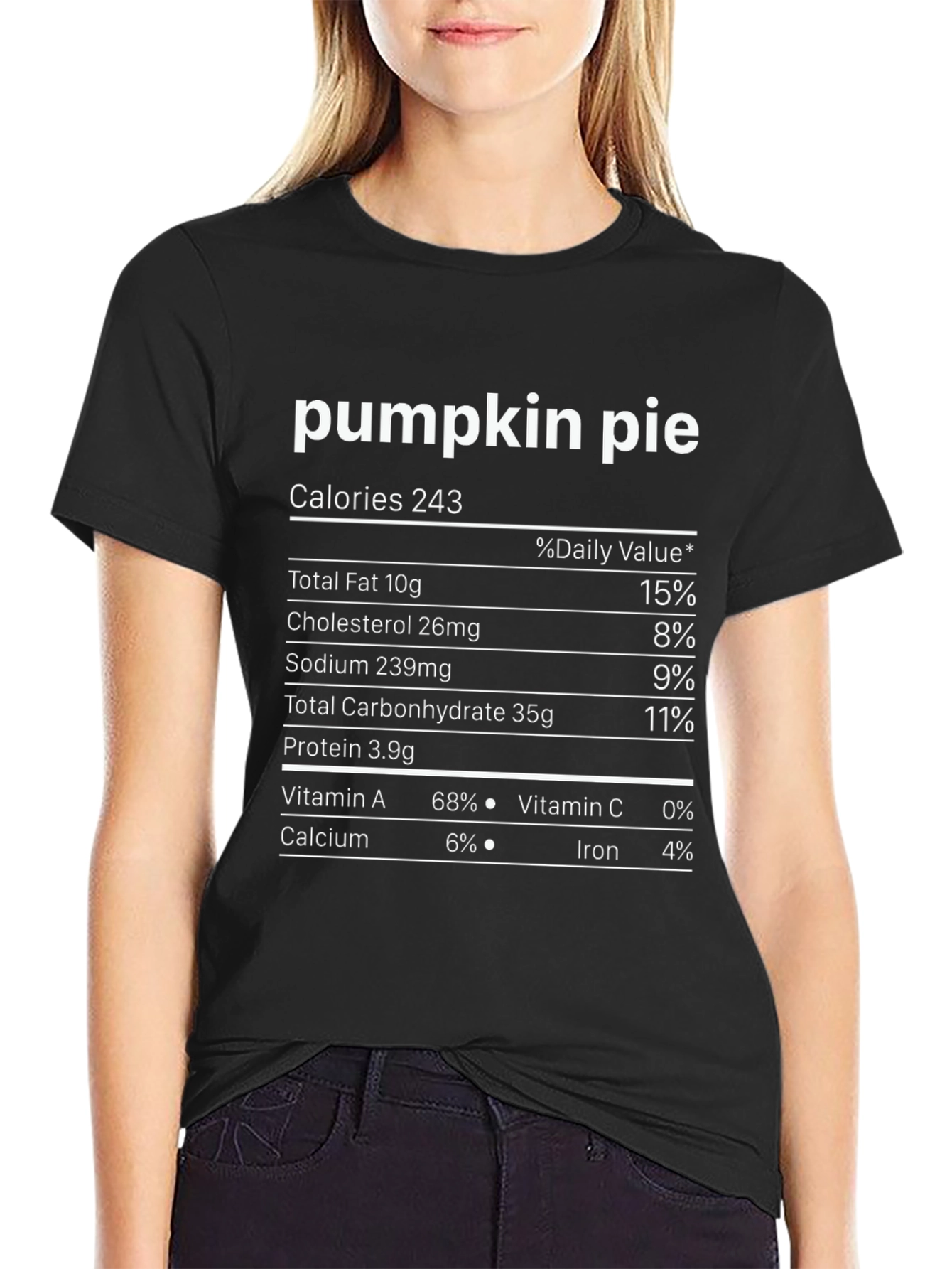 Pumpkin Pie Nutrition Facts T-Shirt