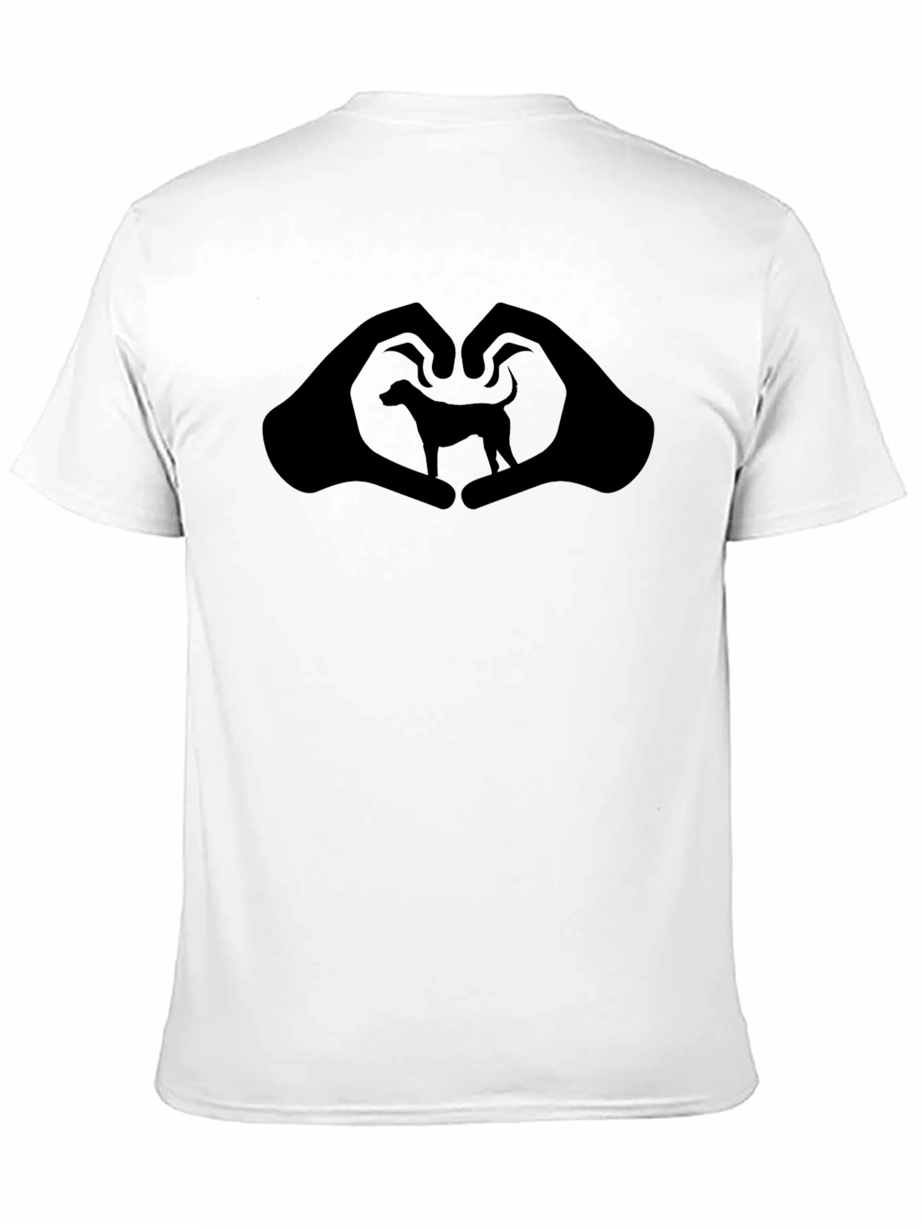 Love My Dog T-Shirt - Heart Hands Silhouette
