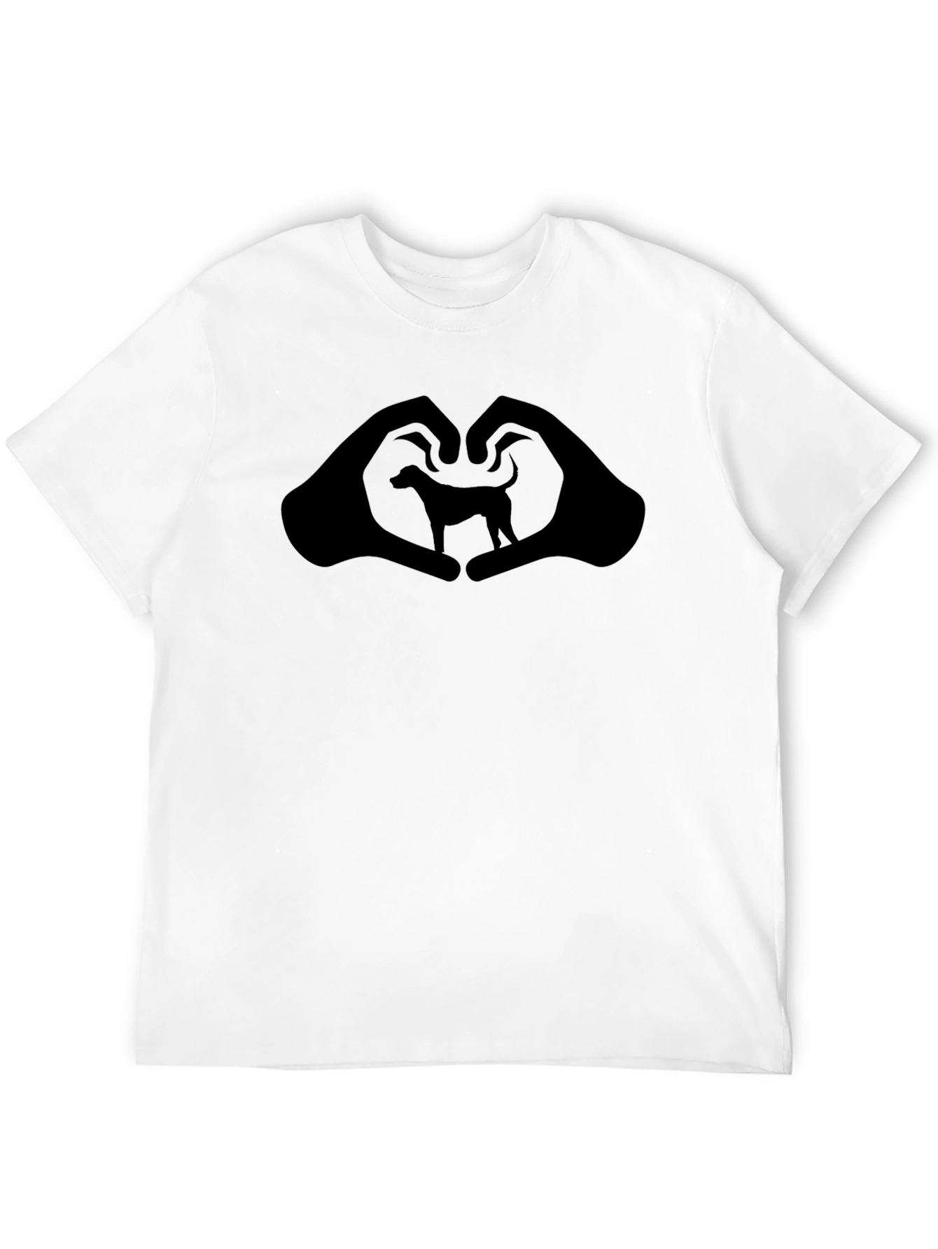 Love My Dog T-Shirt - Heart Hands Silhouette